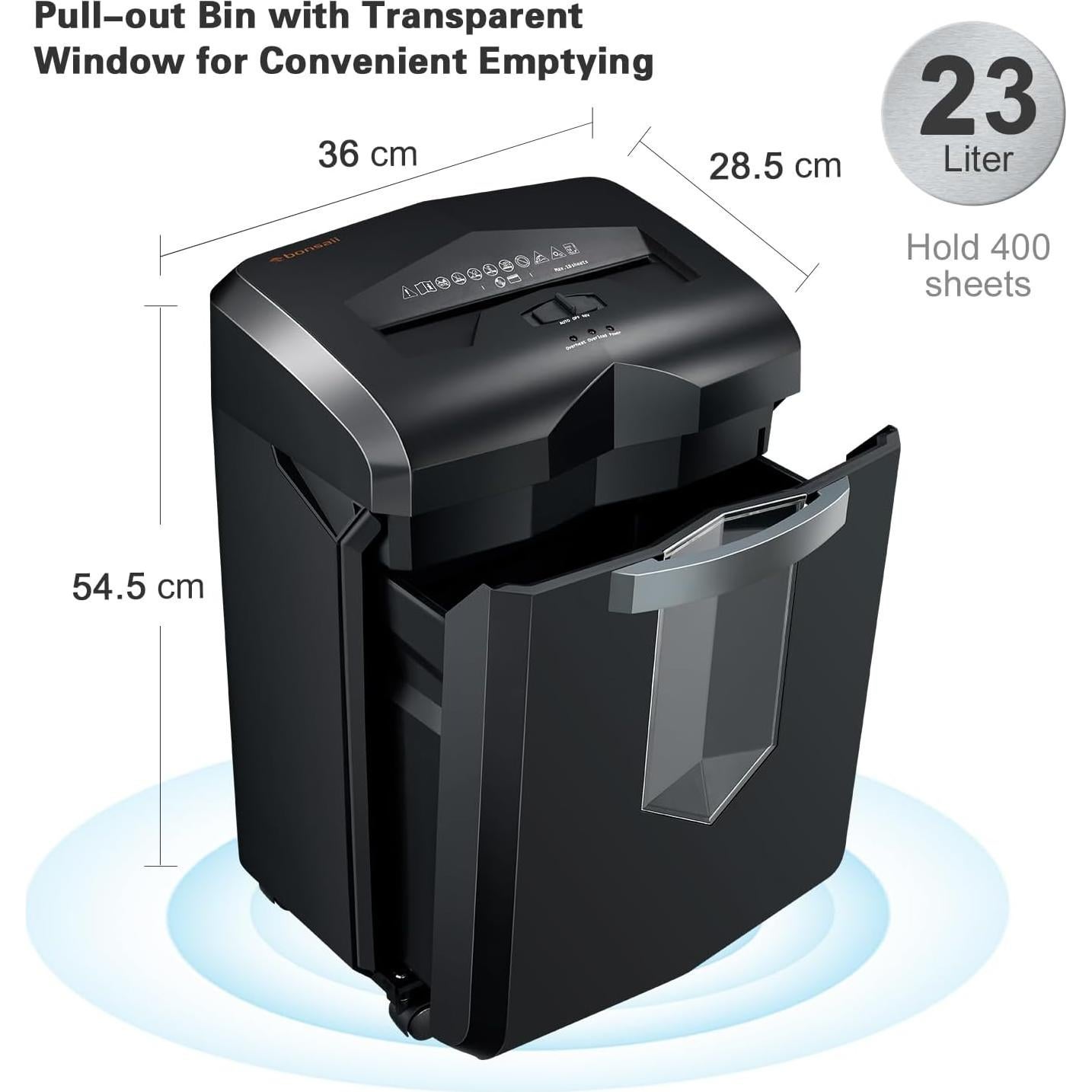 Destructora de papel Bonsaii C149-C, corte cruzado 18 hojas