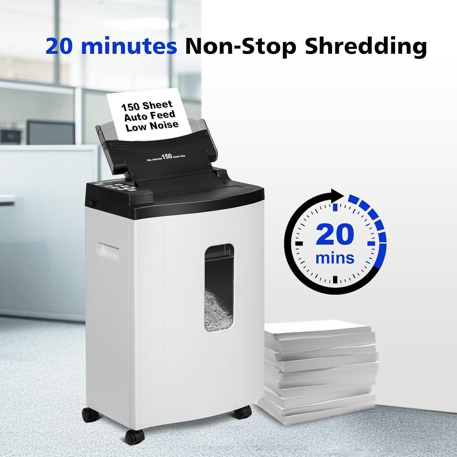 Desgarrador de papel automático Wingwise P-5 150 hojas 23L