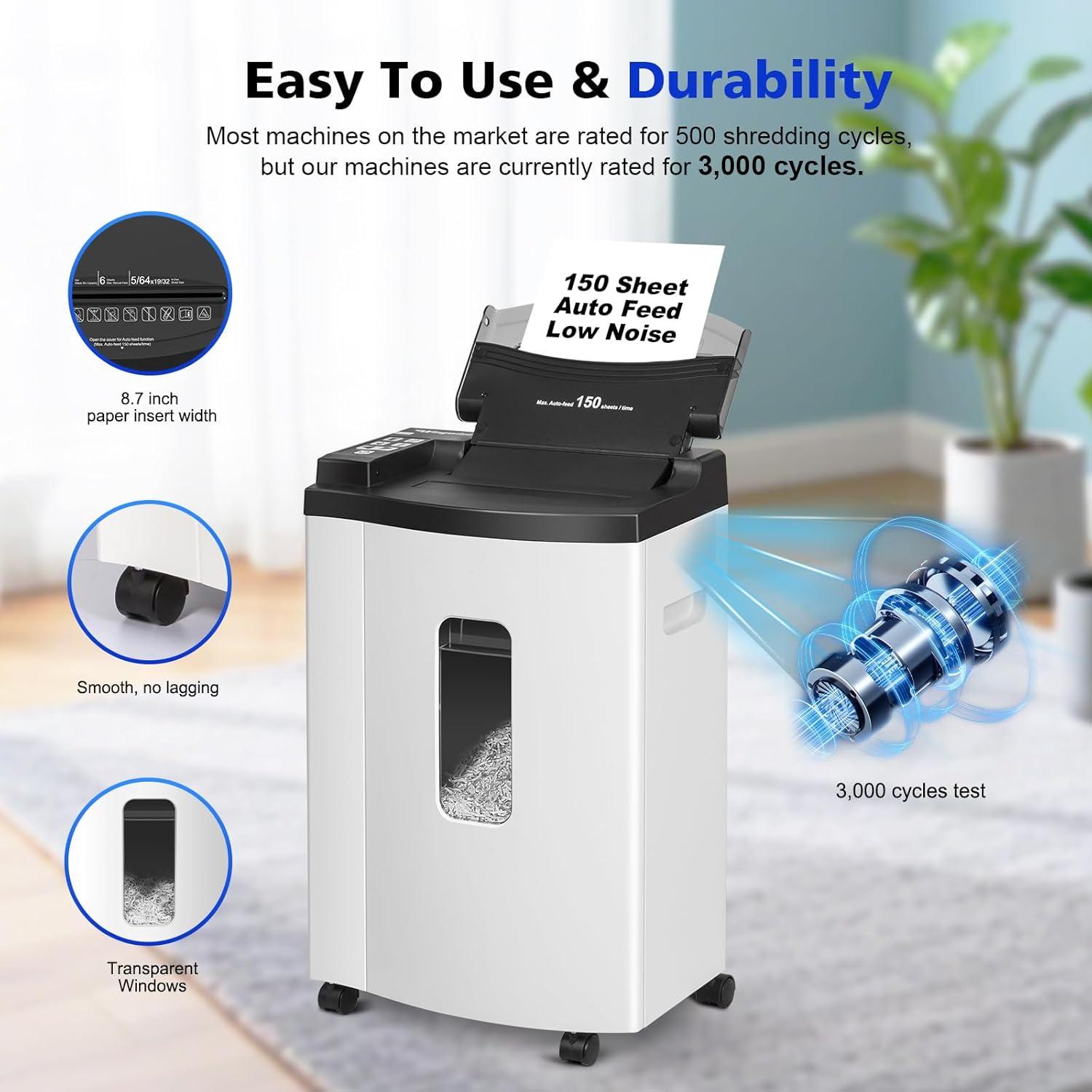 Desgarrador de papel automático Wingwise P-5 150 hojas 23L