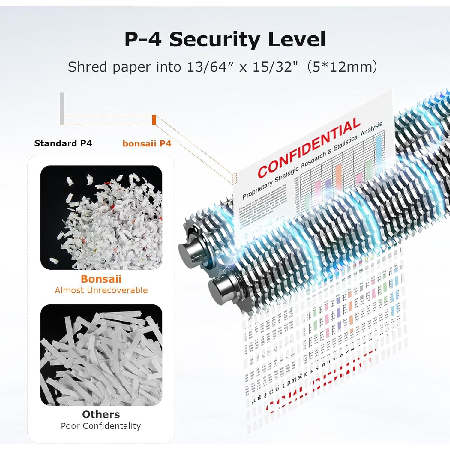 Trituradora de Papel Bonsaii C266-B Micro Corte 12 Hojas P-4