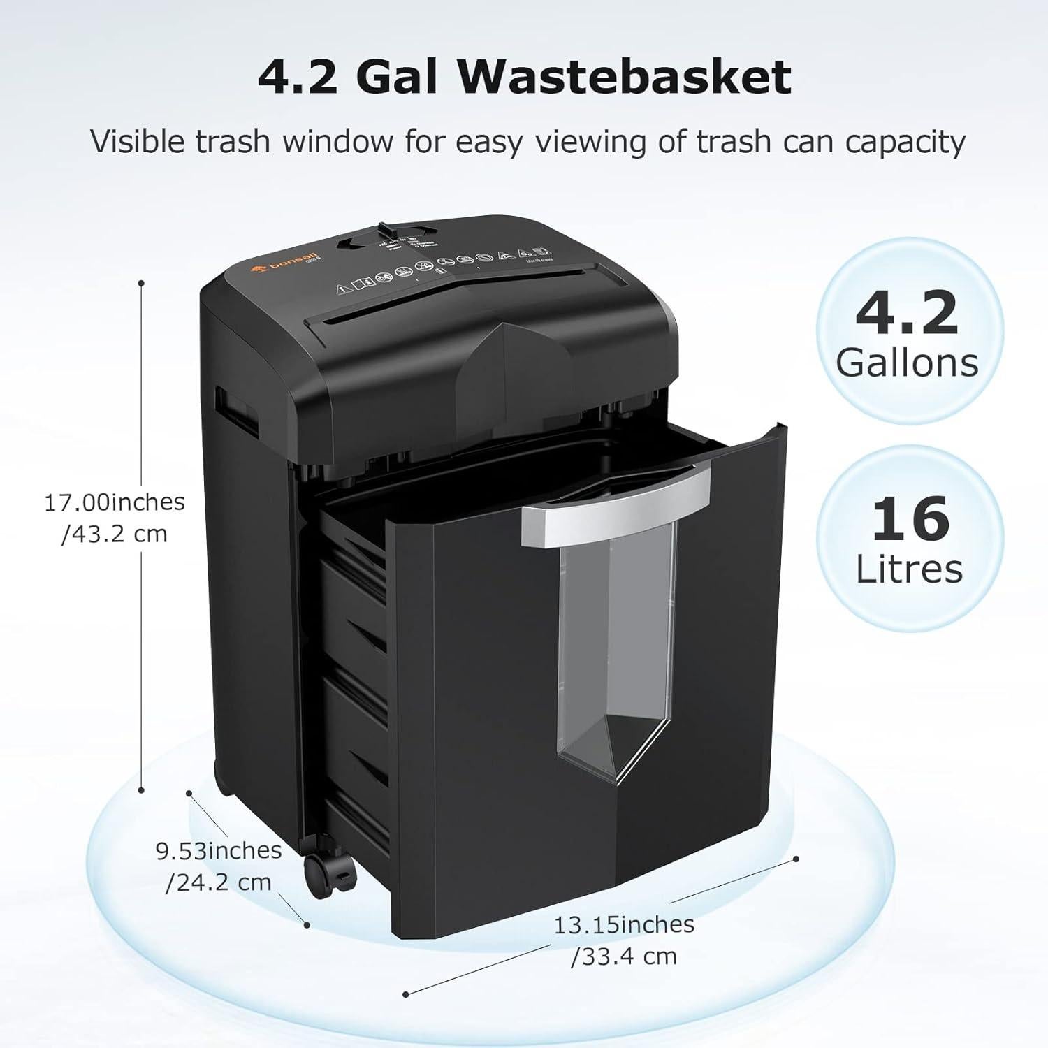 Trituradora de Papel Bonsaii C266-B Micro Corte 12 Hojas P-4