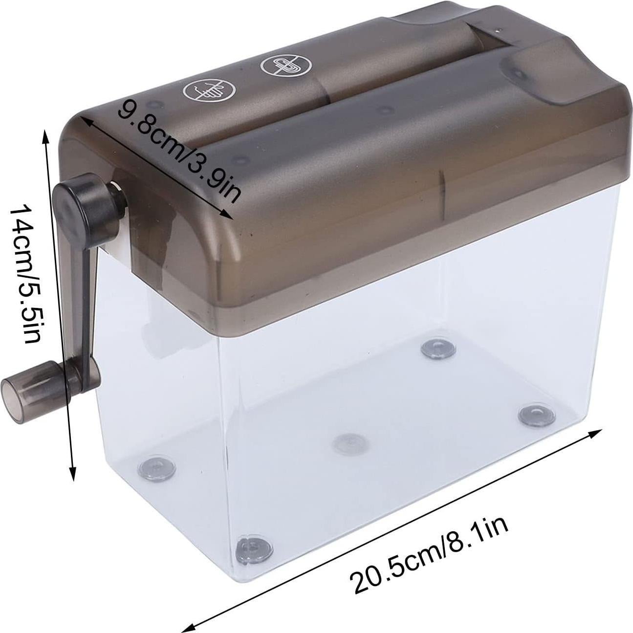 Destructora de Papel Manual QANYEGN Gris 20.5cm 2 Hojas