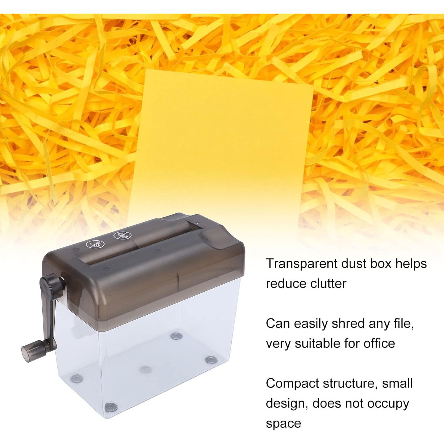 Destructora de Papel Manual QANYEGN Gris 20.5cm 2 Hojas