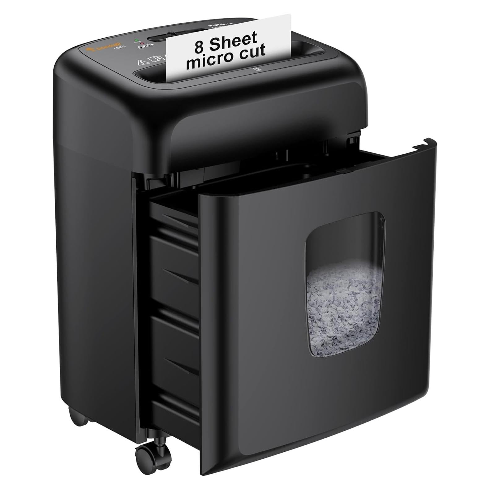 Bonsaii Trituradora de Papel Micro Corte 8 Hojas 4 Galones