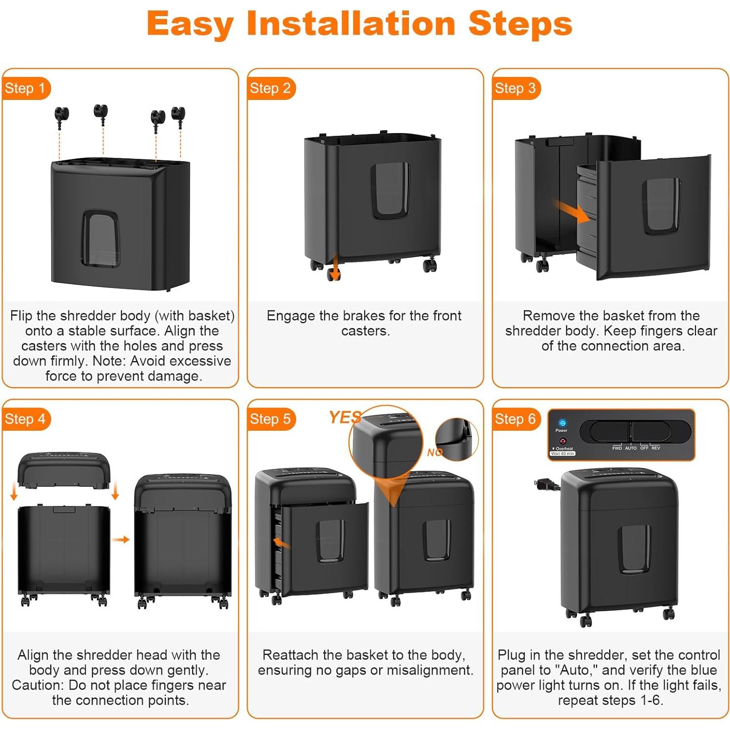 Bonsaii Trituradora de Papel Micro Corte 8 Hojas 4 Galones