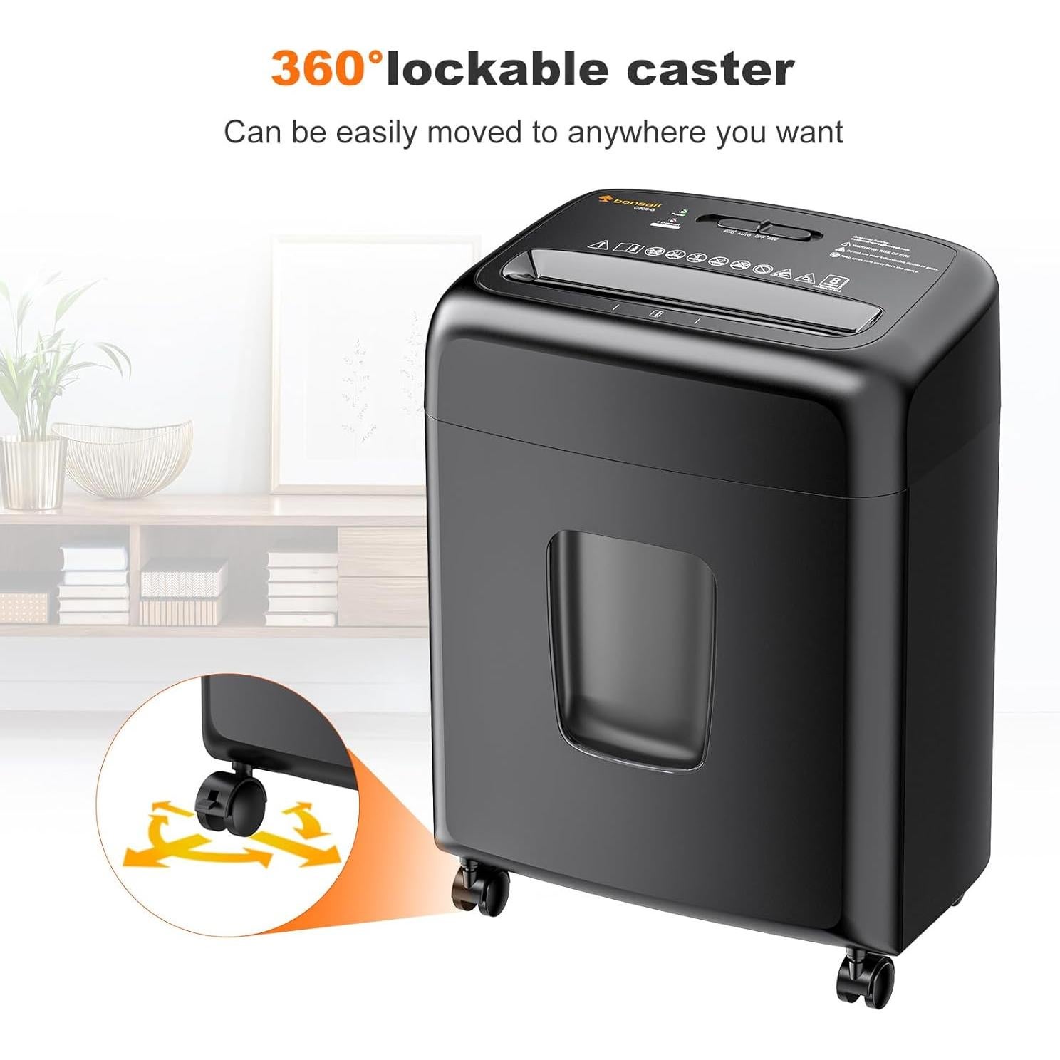 Bonsaii Trituradora de Papel Micro Corte 8 Hojas 4 Galones