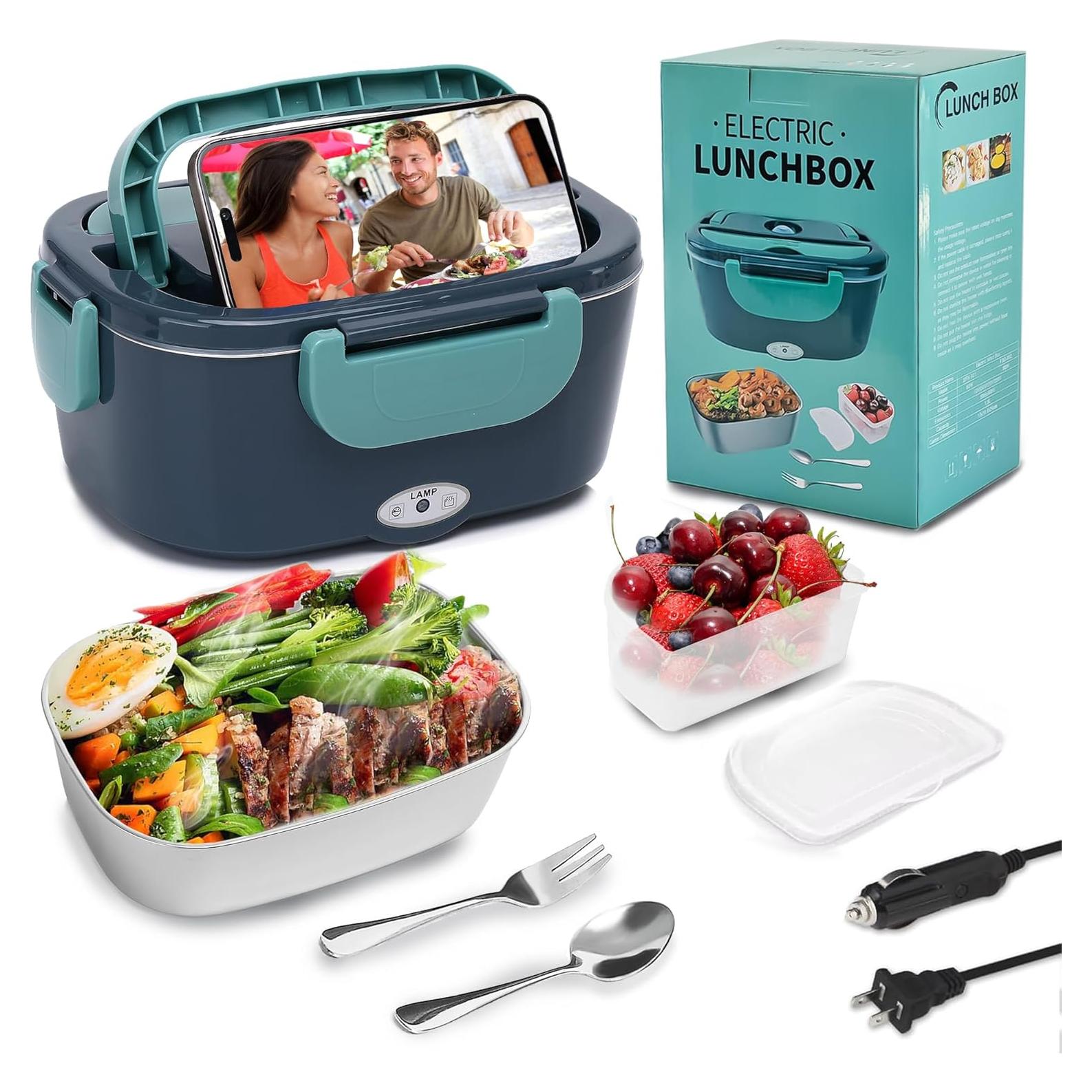 Caja de Almuerzo Eléctrica XSWPL 1.5L Verde Calentador 110/12V