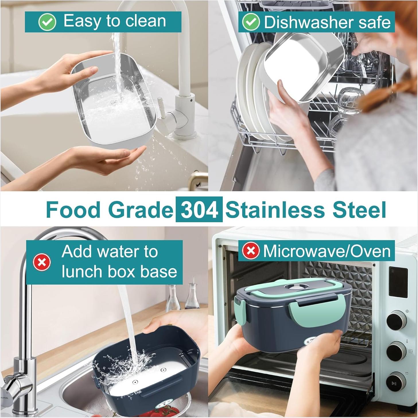 Caja de Almuerzo Eléctrica HOLDRUBY 1.5L 80W a Prueba de Fugas