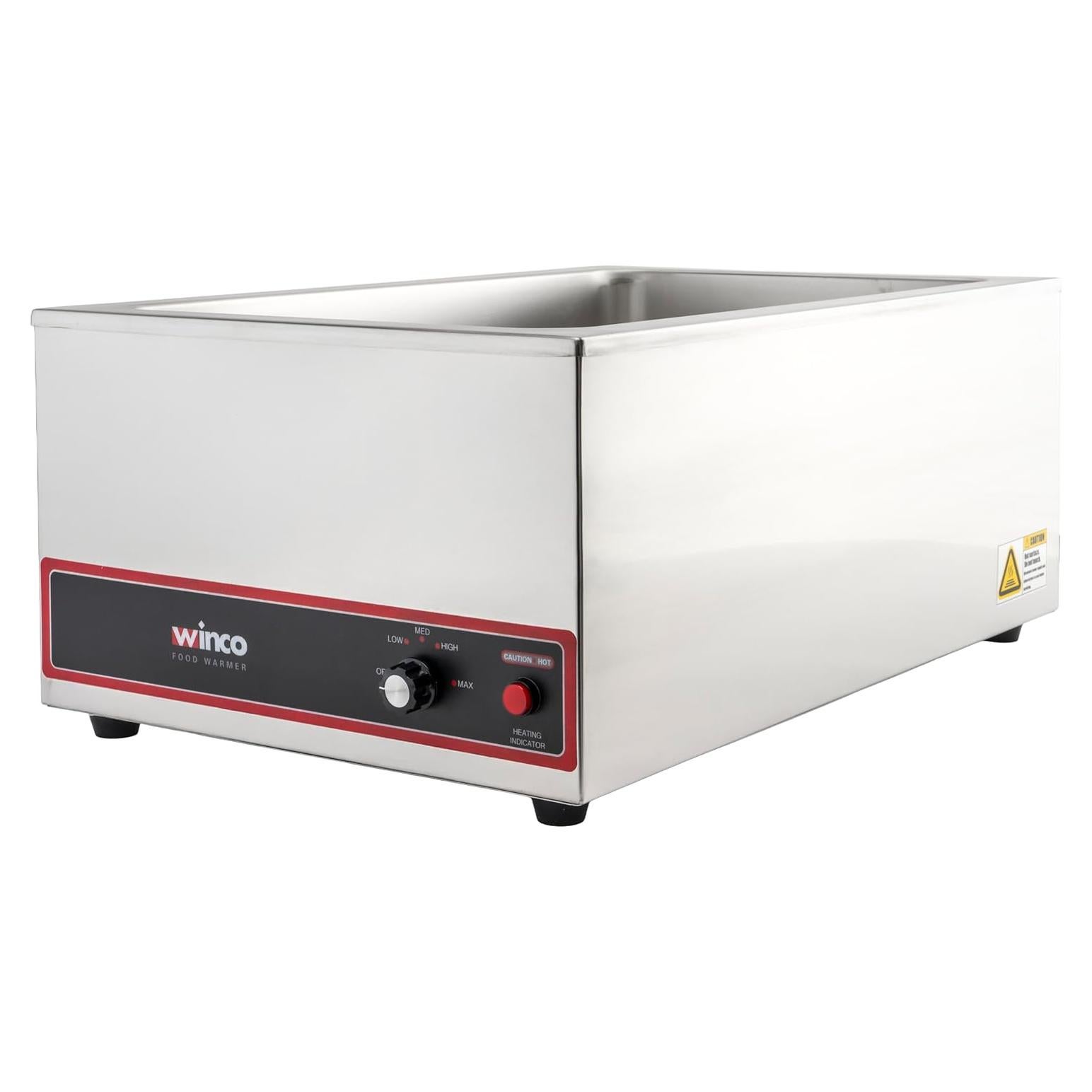 Calentador de Comida Portátil Winco FW-S500 Acero Inoxidable 1200W