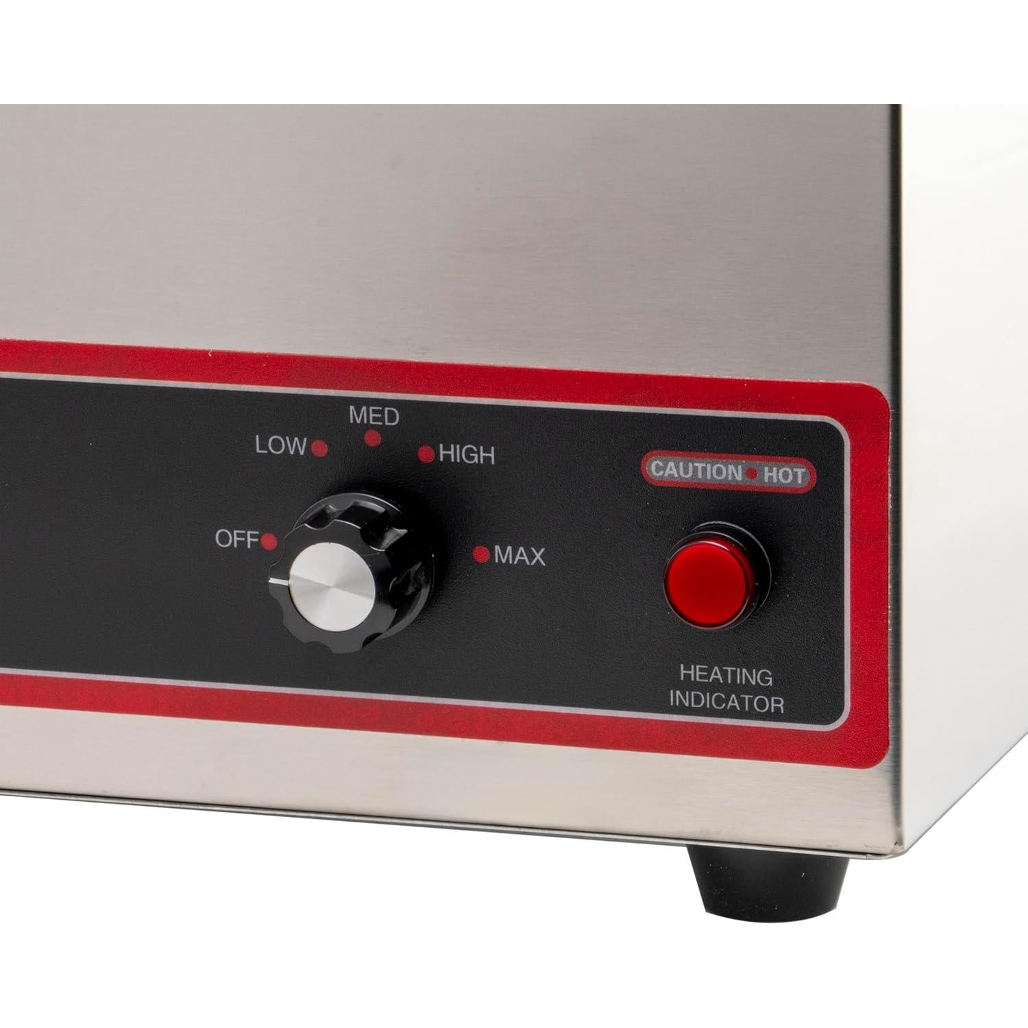 Calentador de Comida Portátil Winco FW-S500 Acero Inoxidable 1200W