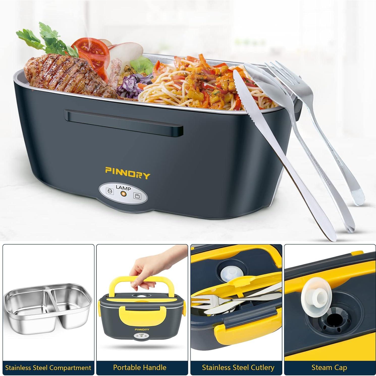 Calentador de Comida Eléctrico LETAAKA 80W 1.5L Acero Inoxidable