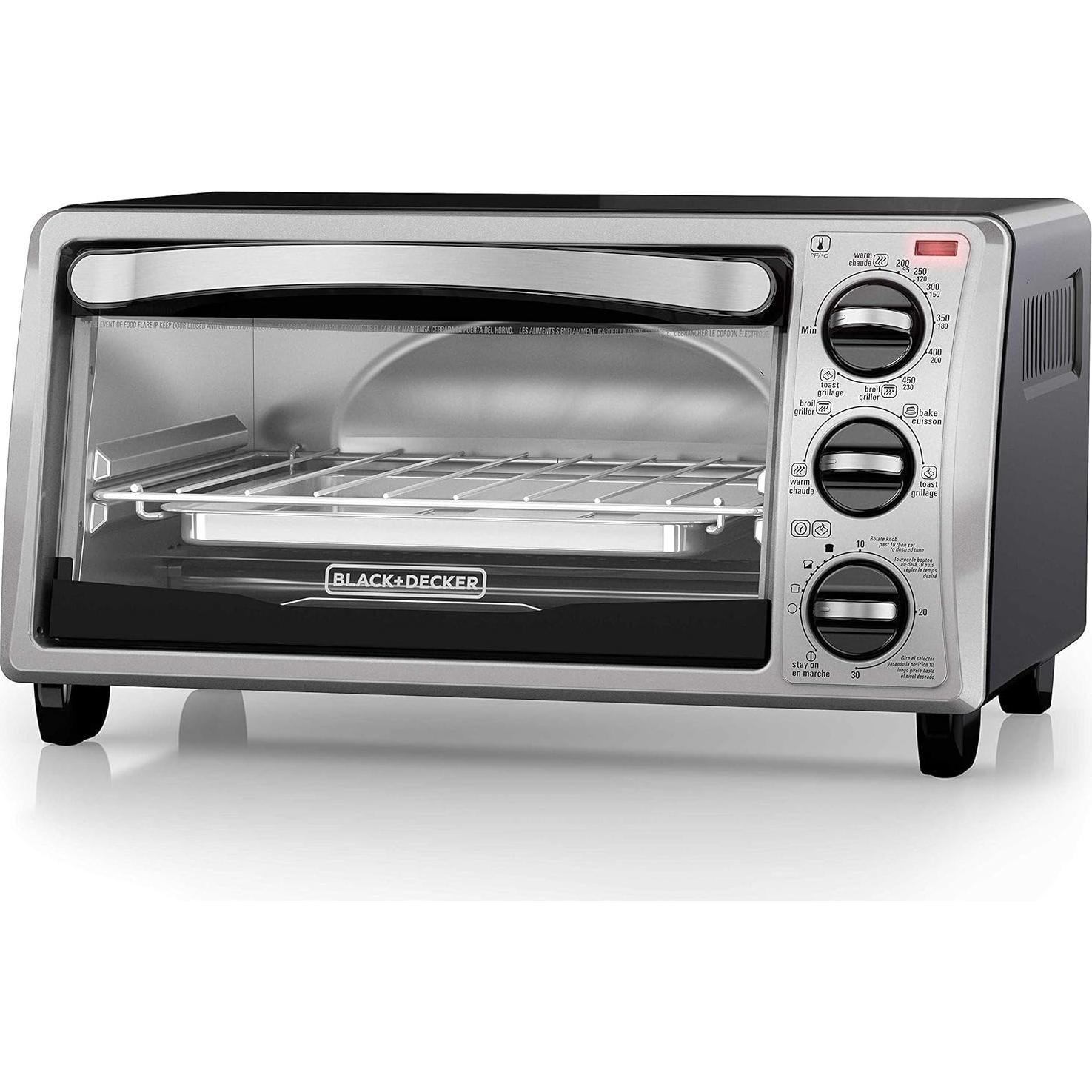 Horno Tostador BLACK+DECKER TO1313SBD 4 Rebanadas Acero Inoxidable