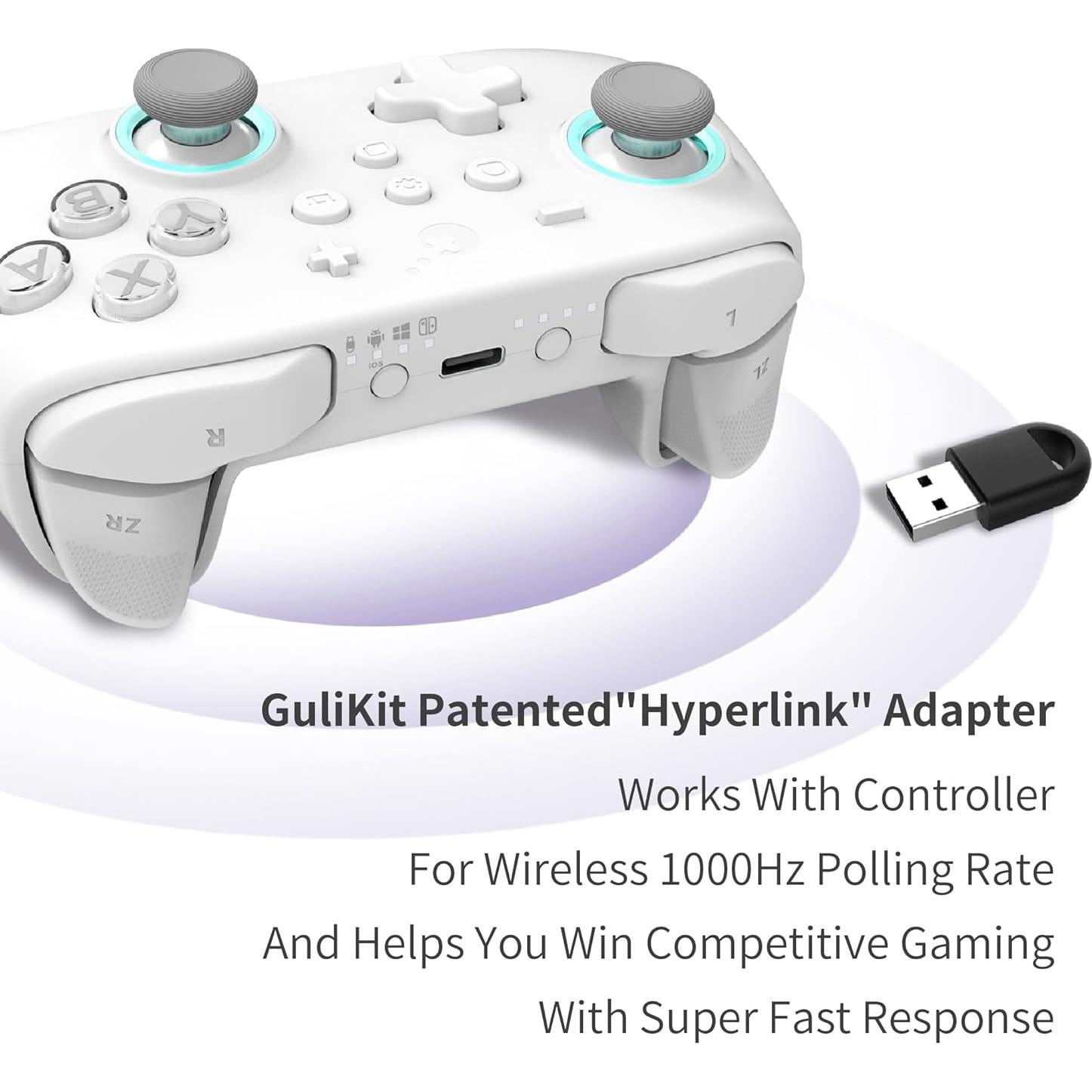 Controlador GuliKit KK3 MAX Bluetooth Inalámbrico 2200 Precisión