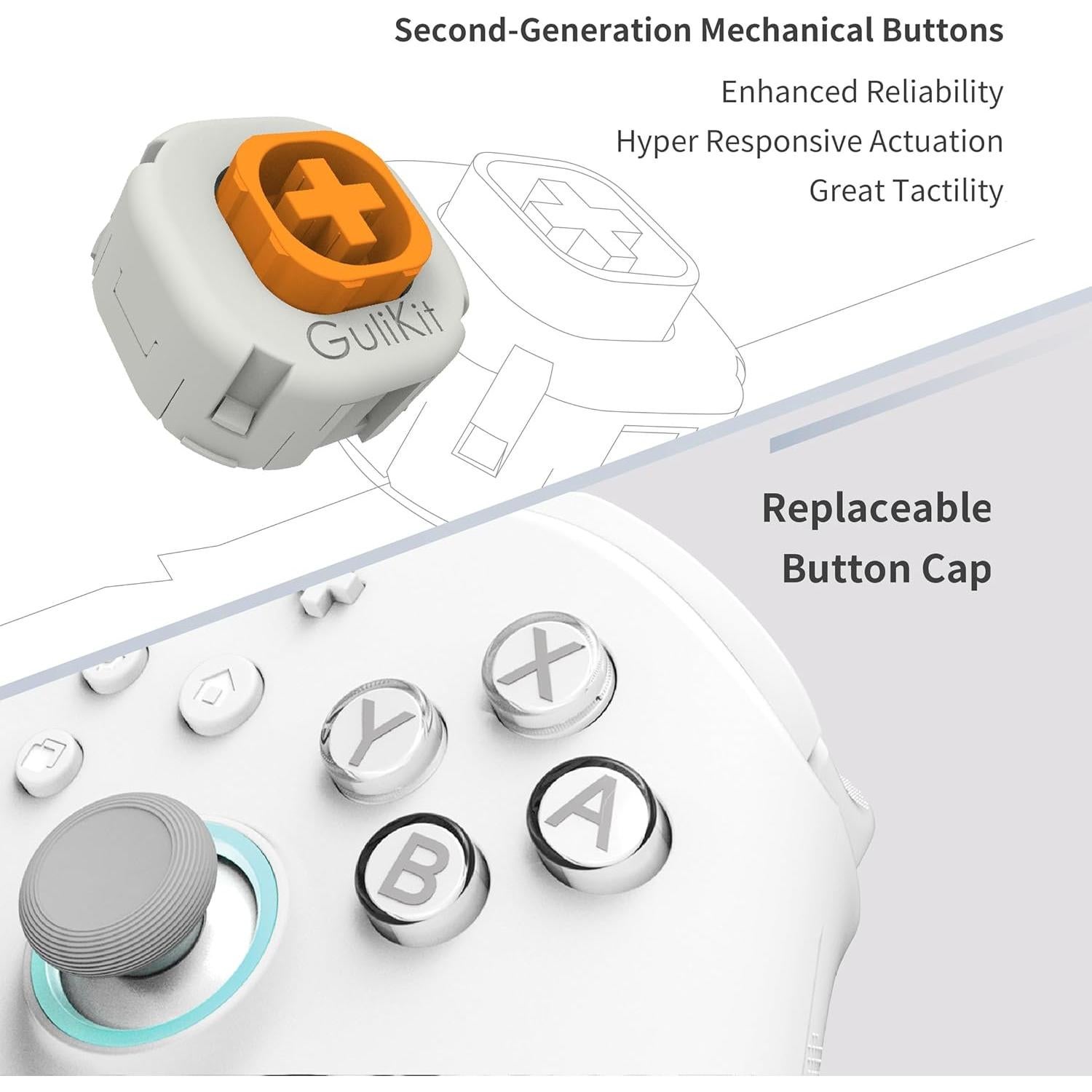 Controlador GuliKit KK3 MAX Bluetooth Inalámbrico 2200 Precisión