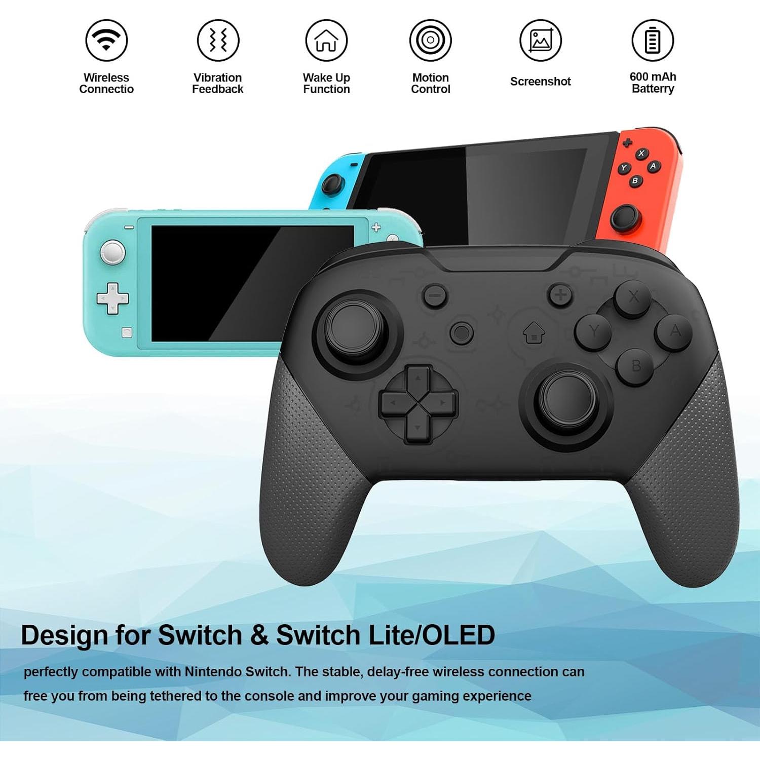 Controlador Pro Inalámbrico Gamekaws para Switch/Switch Lite