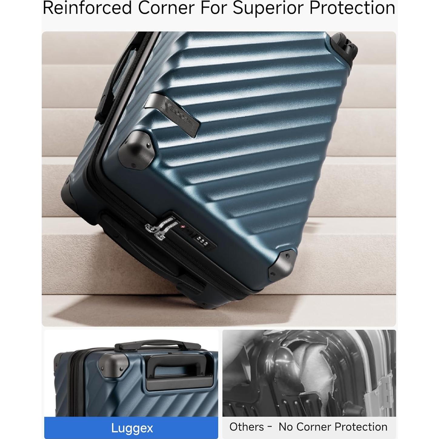 Maleta de Mano Luggex 20 Pulgadas Expandible Policarbonato