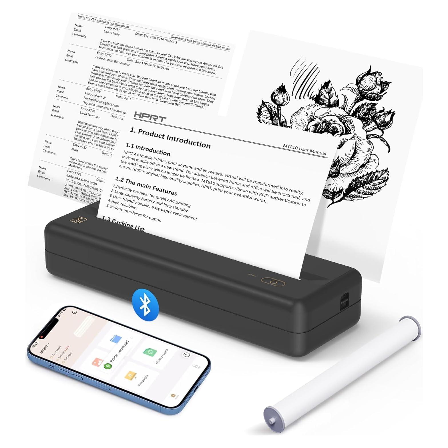 Impresora Inalámbrica Sin Tinta HPRT MT810 para Oficina y Viajes