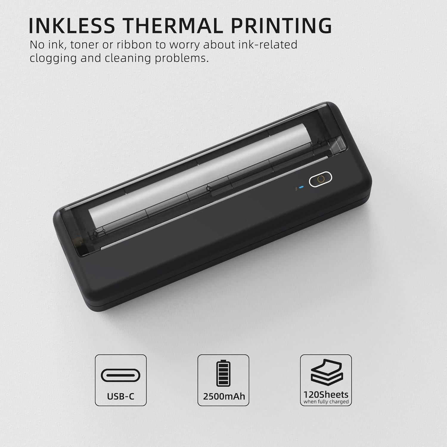 Impresora Inalámbrica Sin Tinta HPRT MT810 para Oficina y Viajes