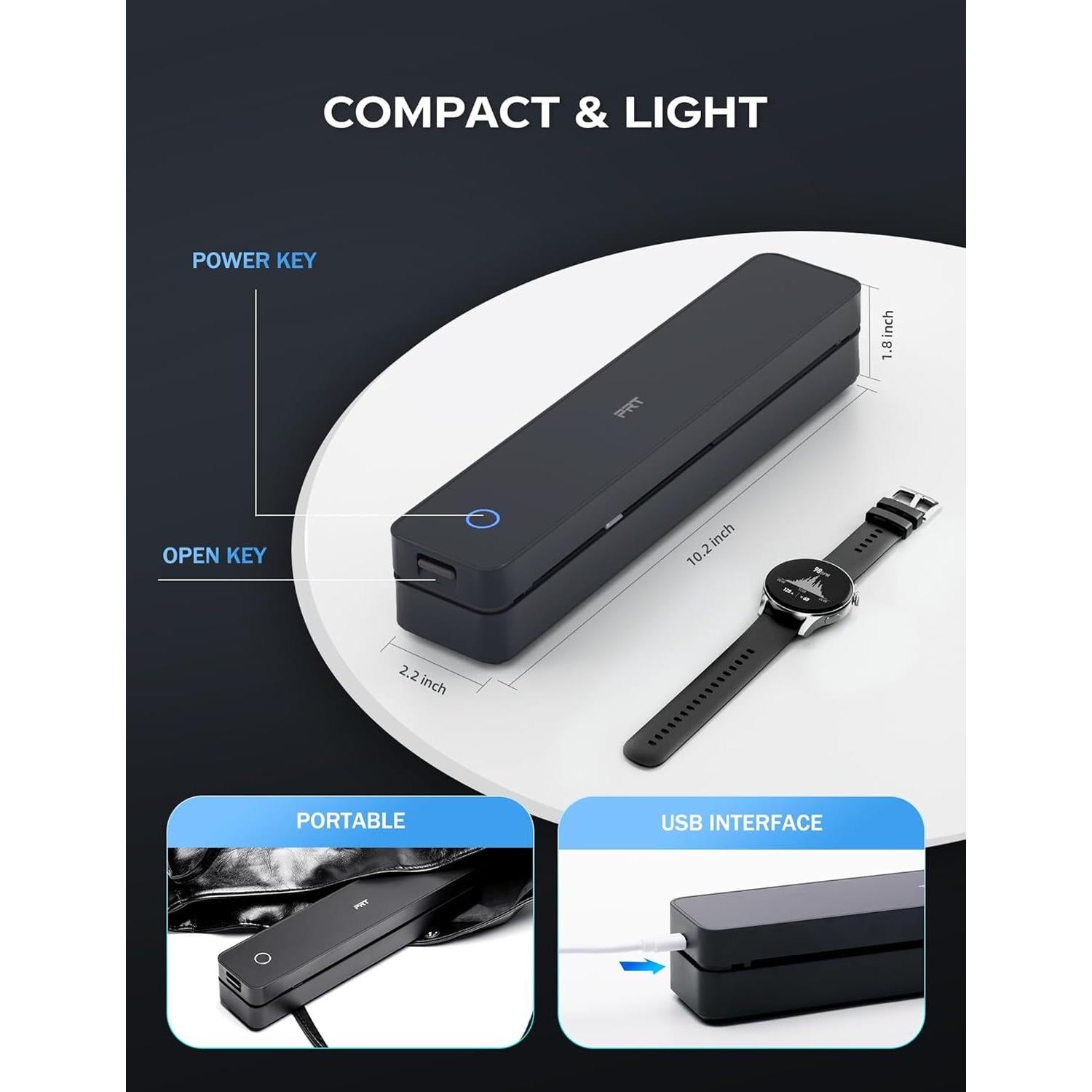 Impresora Térmica Portátil MT610 Pro Bluetooth 300 DPI Negra