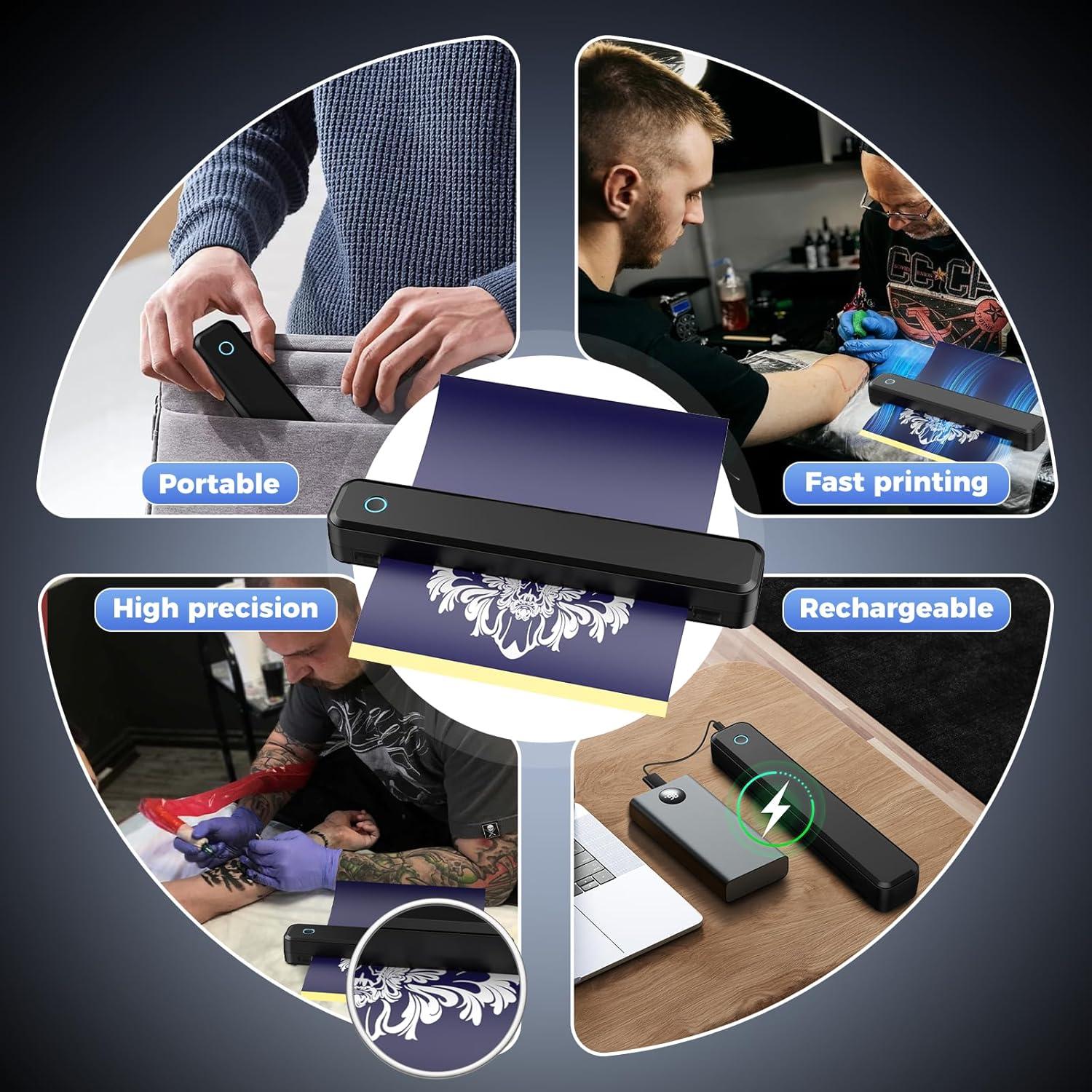 Impresora Térmica Portátil Aixiqee Bluetooth Negra A4