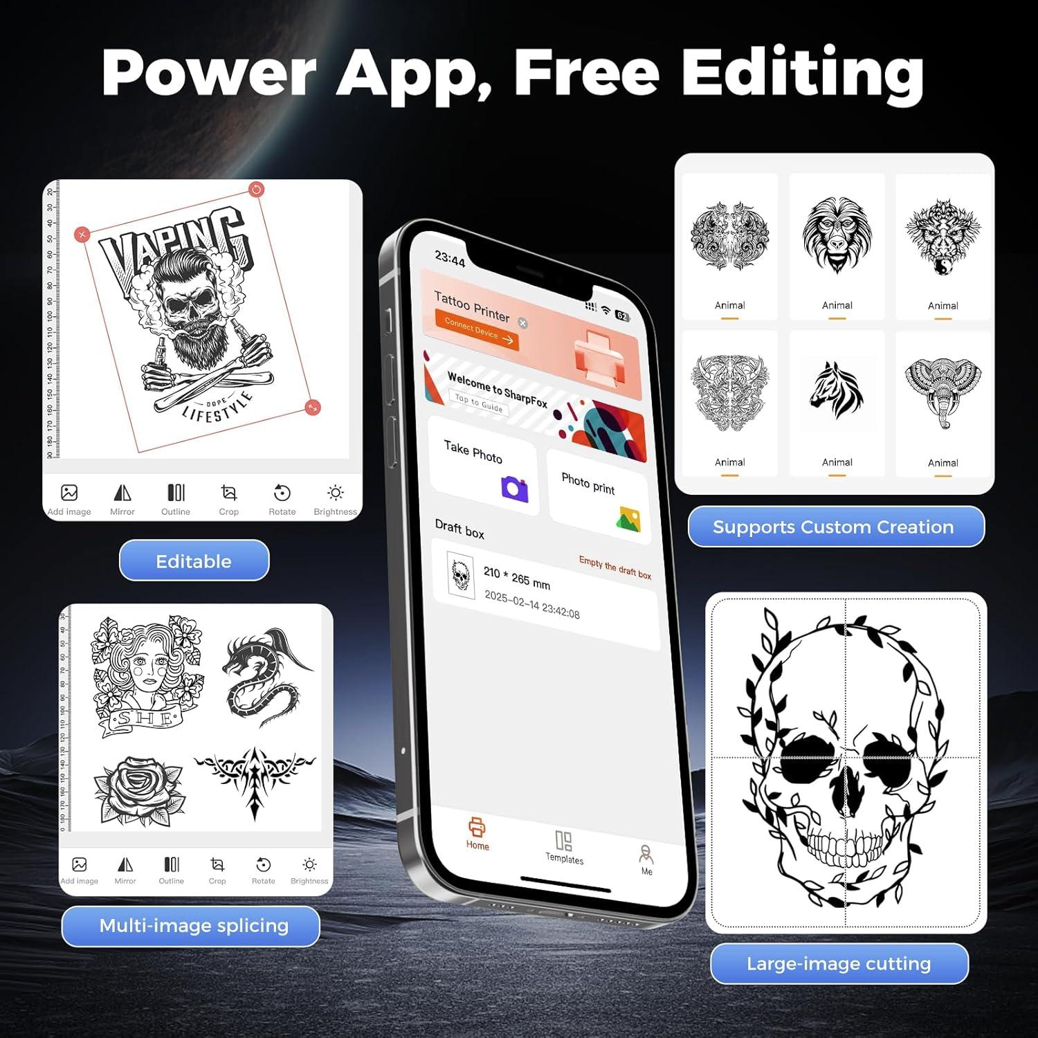 Impresora Térmica Portátil Aixiqee Bluetooth Negra A4