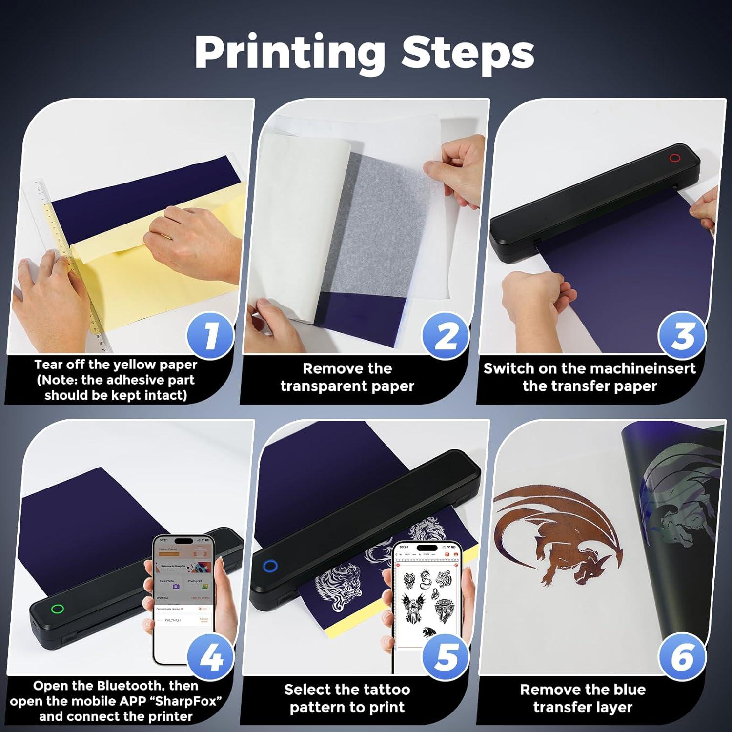 Impresora Térmica Portátil Aixiqee Bluetooth Negra A4