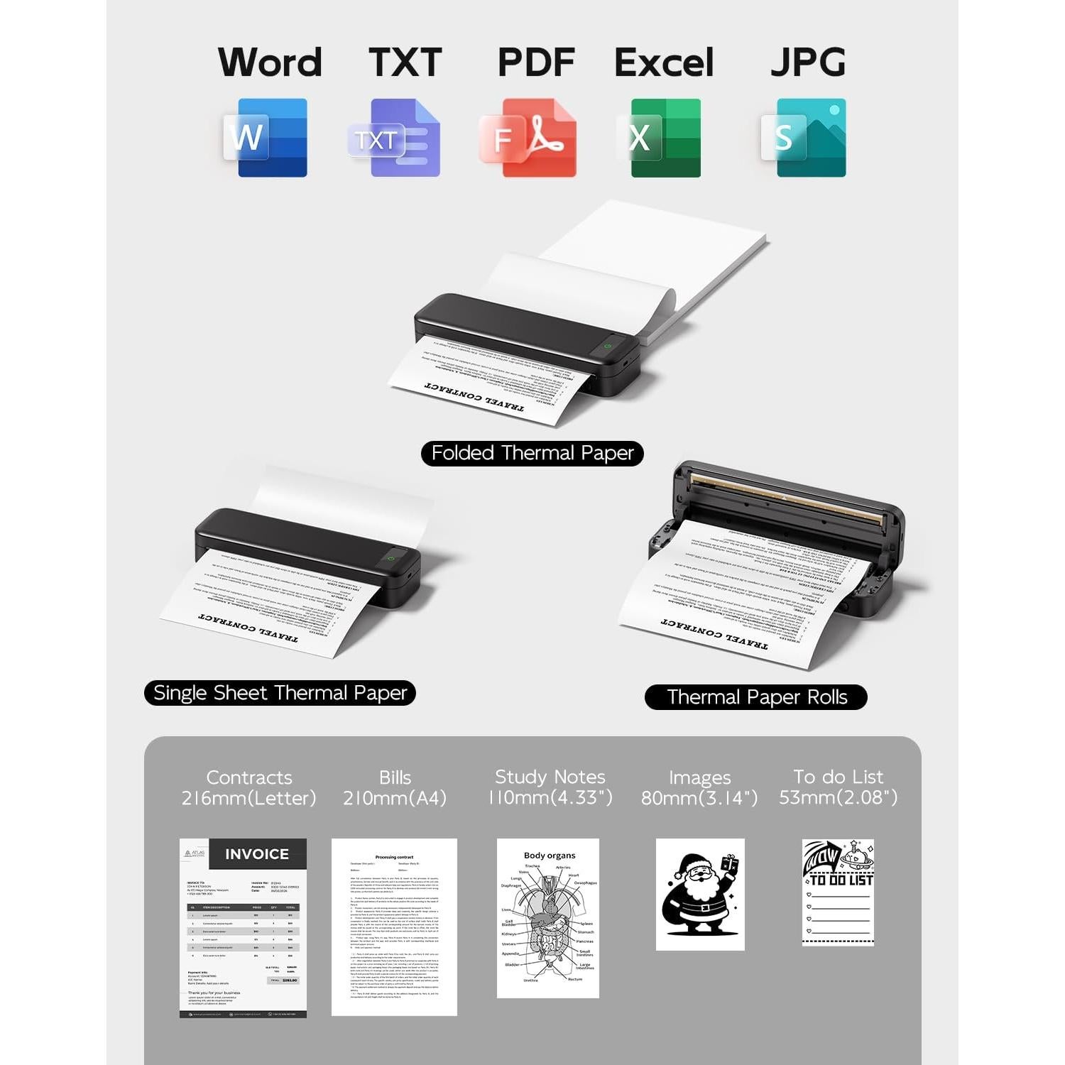 Impresora Térmica Portátil TATTMUSE A285M Bluetooth 0.68kg