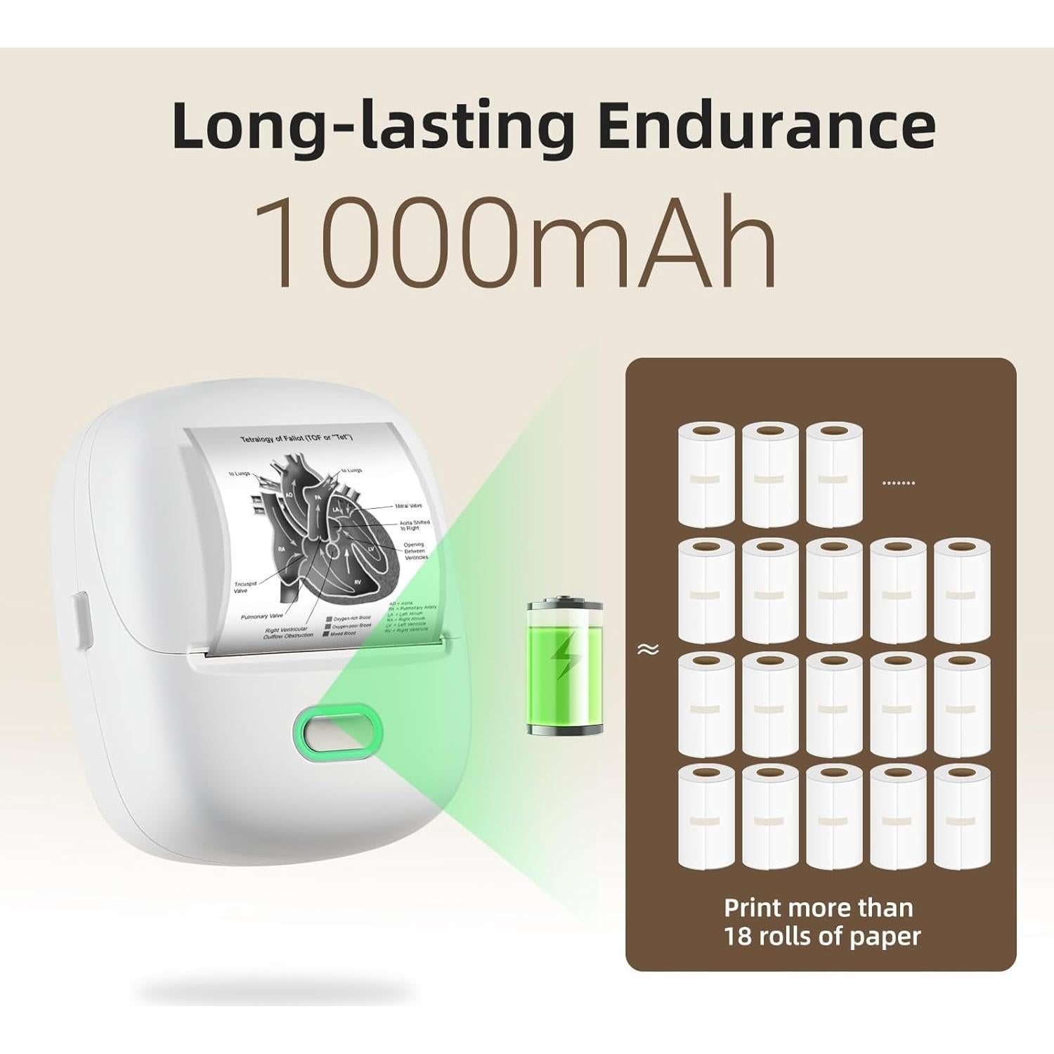 Impresora de Etiquetas Térmica ORGSTA S002 Bluetooth 300 DPI