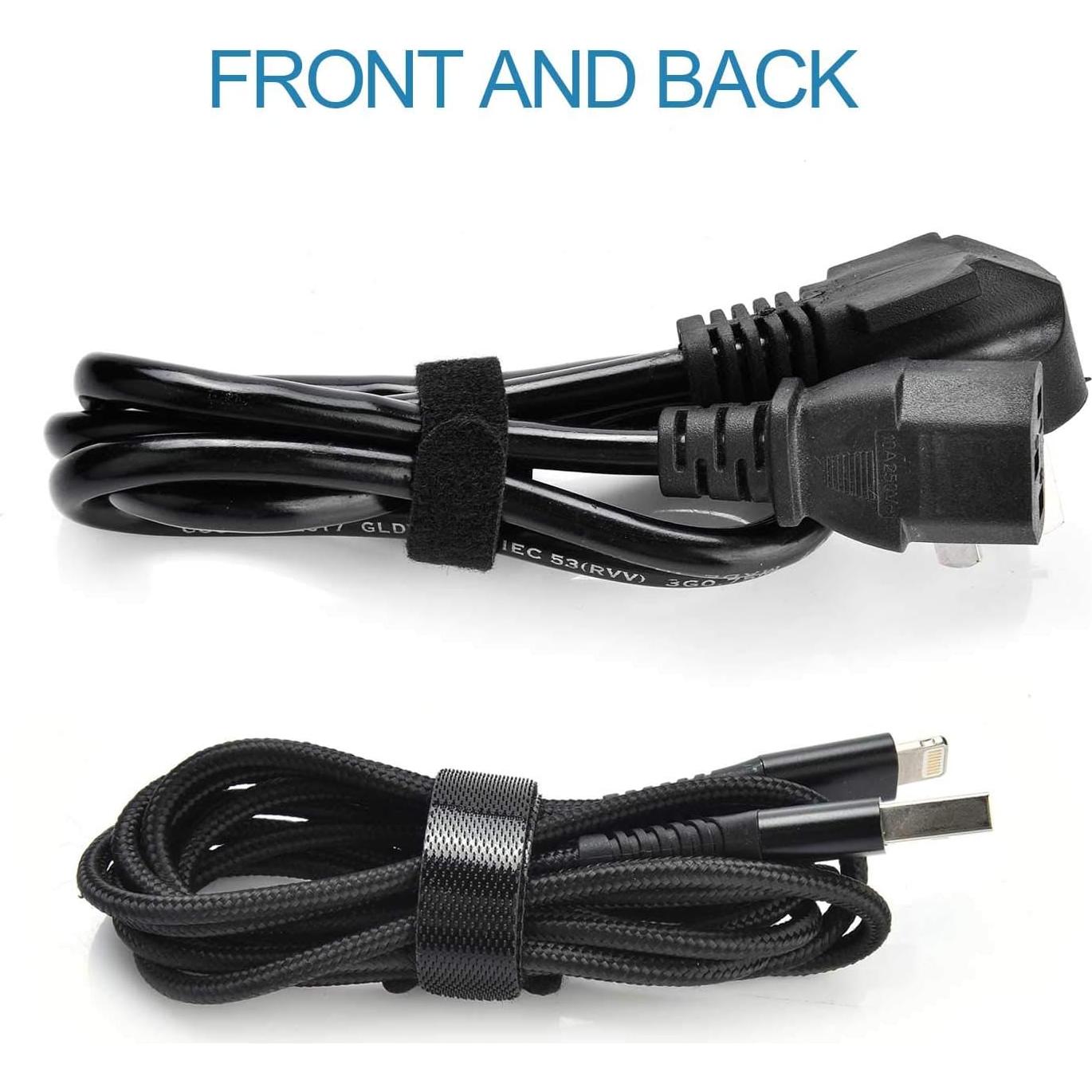 60 Bridas de Cable Reutilizables Hmrope 150mm Negro Gancho Bucle