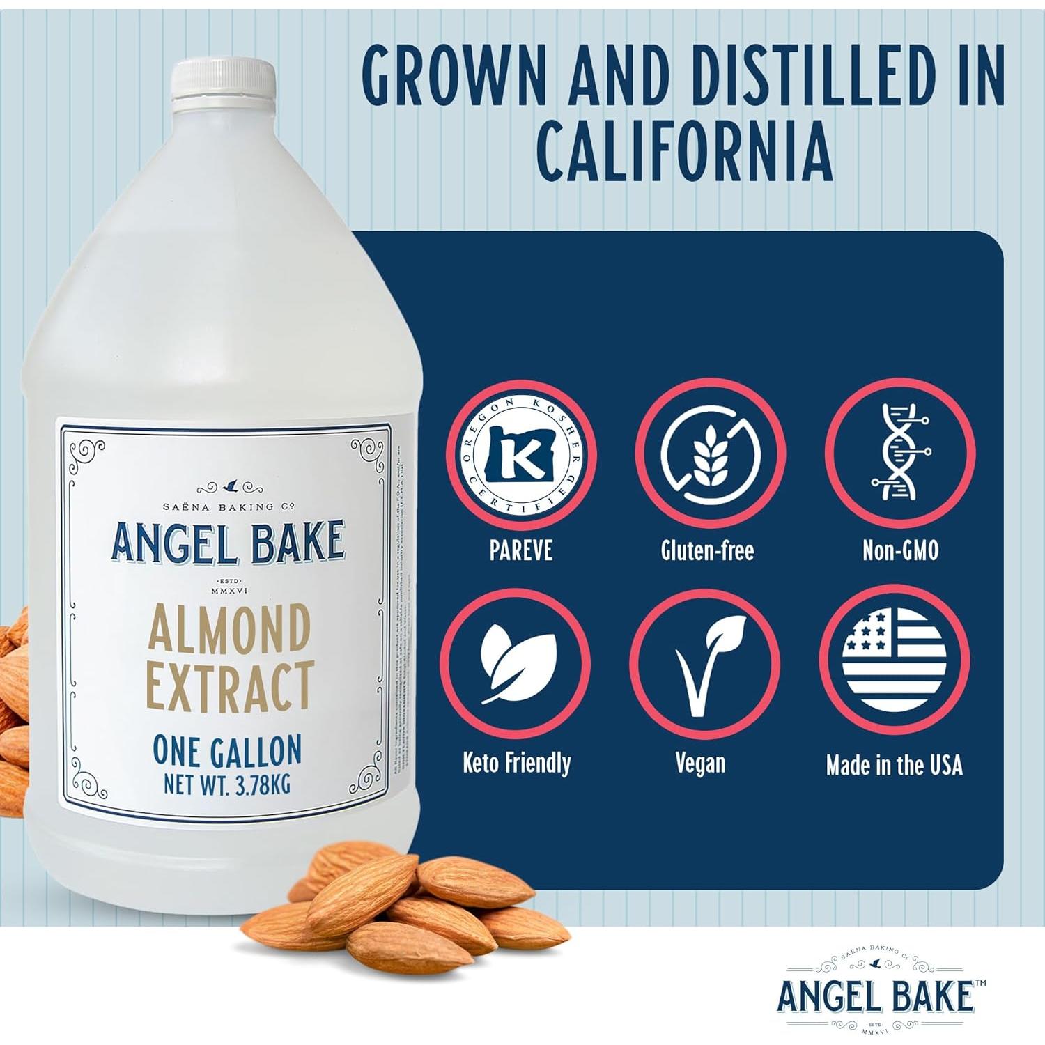 Extracto de Almendra Pura Saena 3.78 L - Sin Gluten, Vegano, Kosher