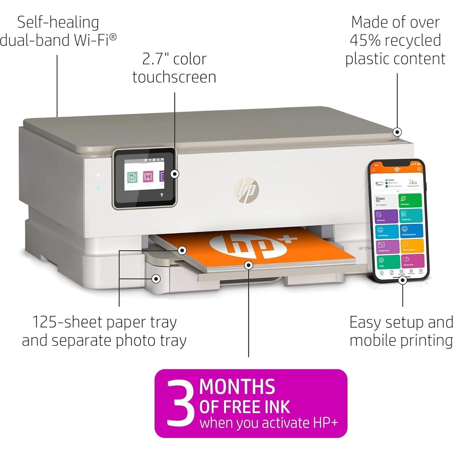 Impresora Multifuncional HP ENVY Inspire 7255e Inalámbrica