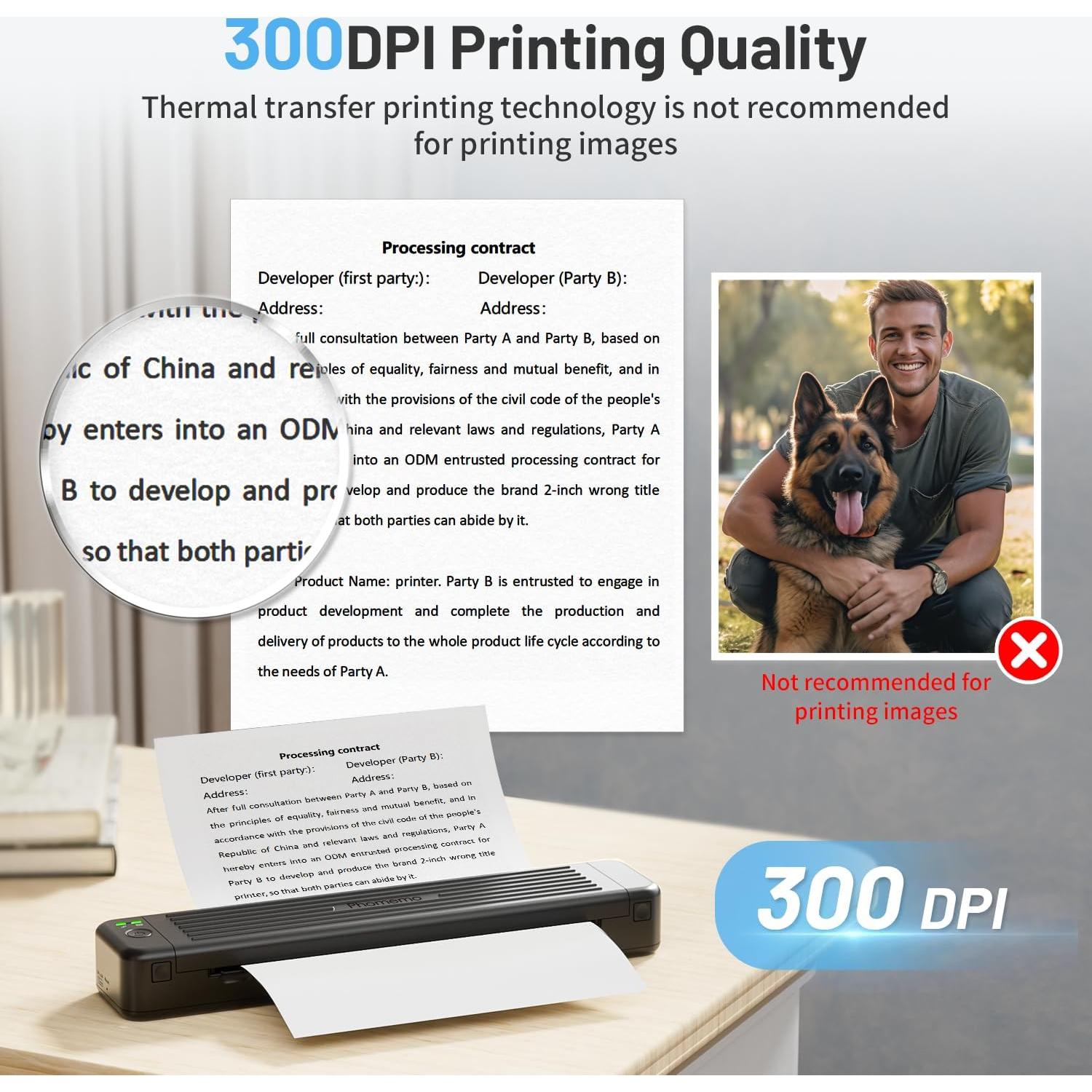 Impresora Portátil Phomemo P831 Bluetooth 300 DPI A4