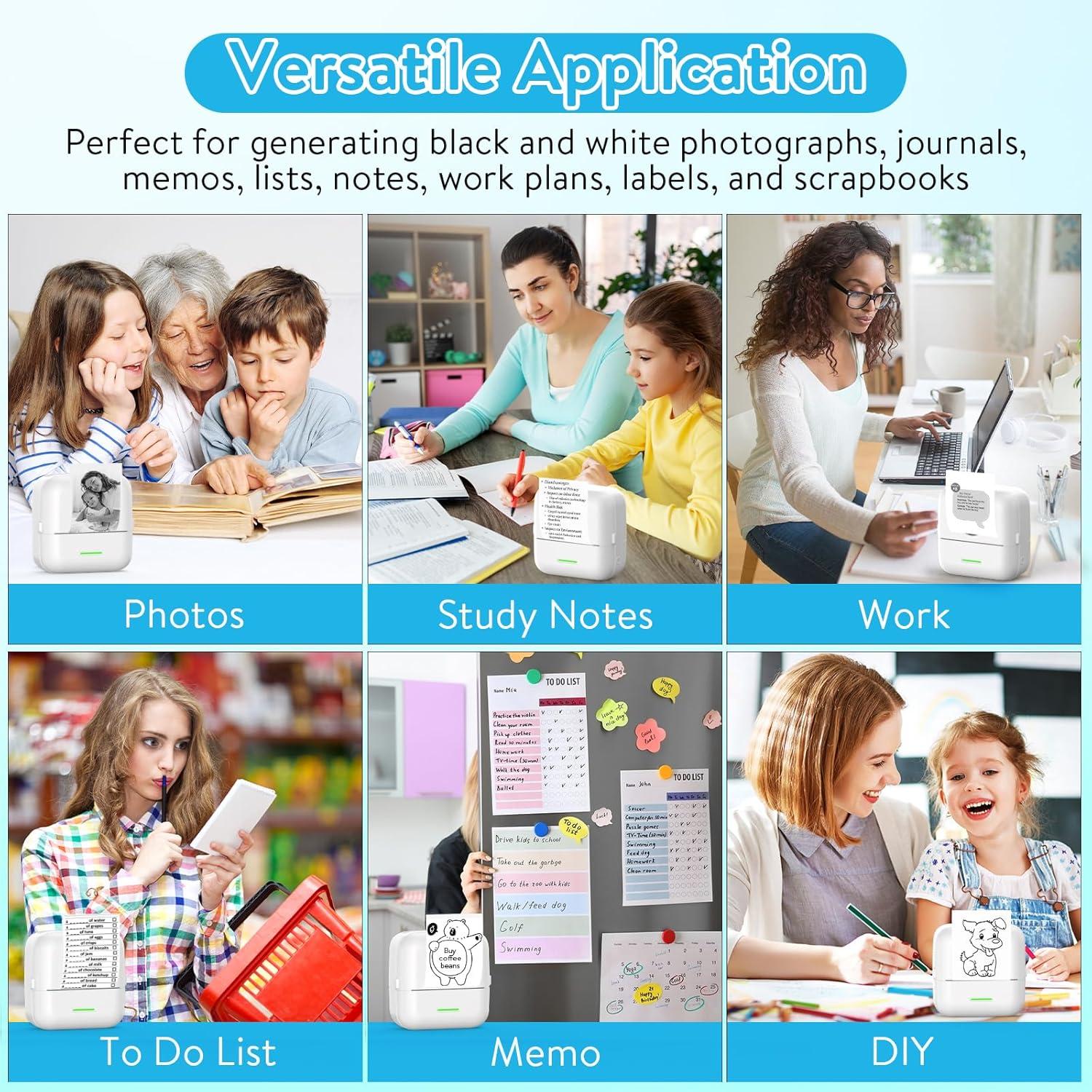 Impresora de Etiquetas Térmica HuiJuKeJi Mini Bluetooth 11 Rollos