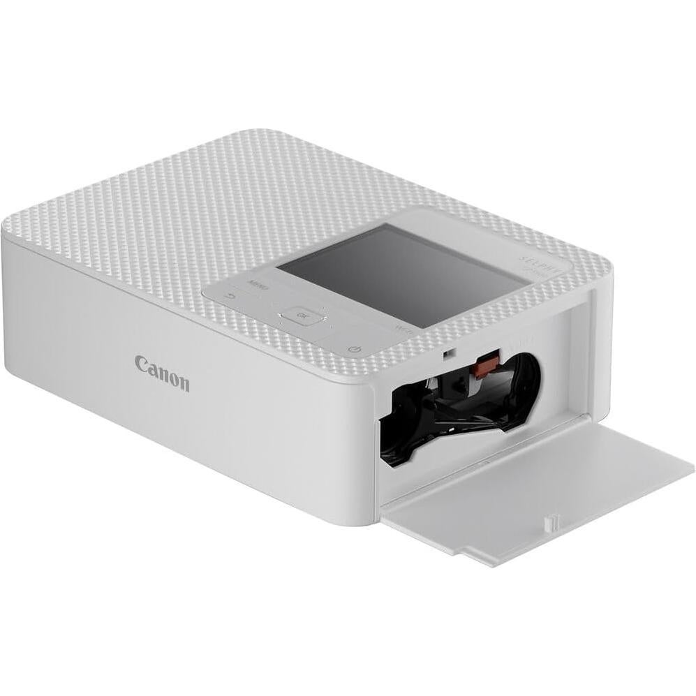 Impresora de Fotos Compacta Canon SELPHY CP1500 Blanca + Tinta y Papel KP-108IN + 64GB