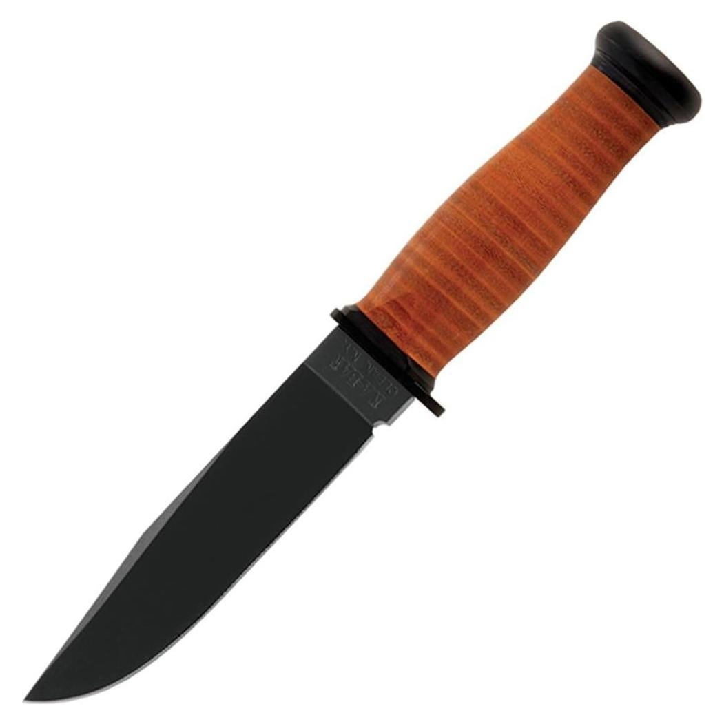 Cuchillo Mark 1 Ka-Bar con mango de cuero 12.7 cm