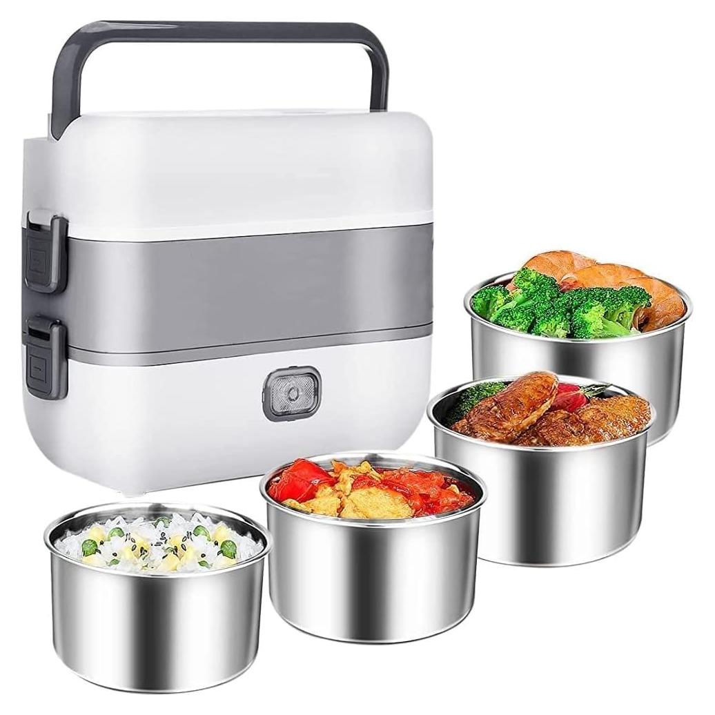 Caja de Almuerzo Eléctrica Tuehakny 2L 220V 200W Acero Inoxidable