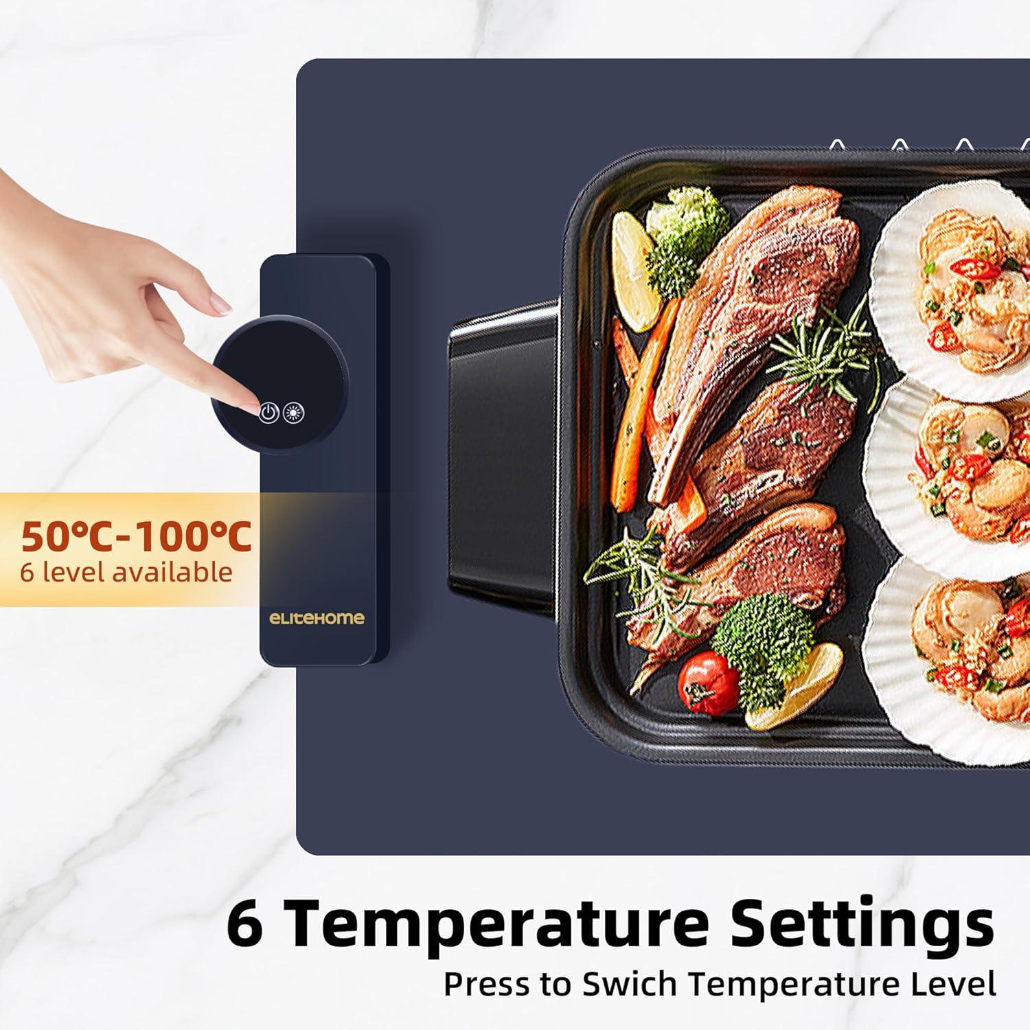 Alfombrilla Calentadora de Comida EliteHome 60x38cm 6 Niveles