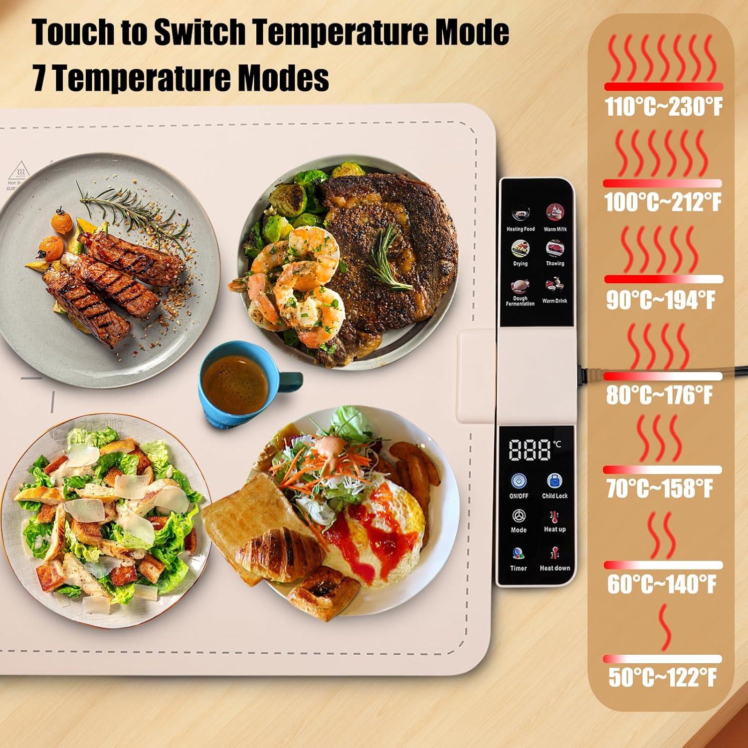 Alfombrilla Calentadora de Comida SENYAKI 7 Temperaturas 41cm