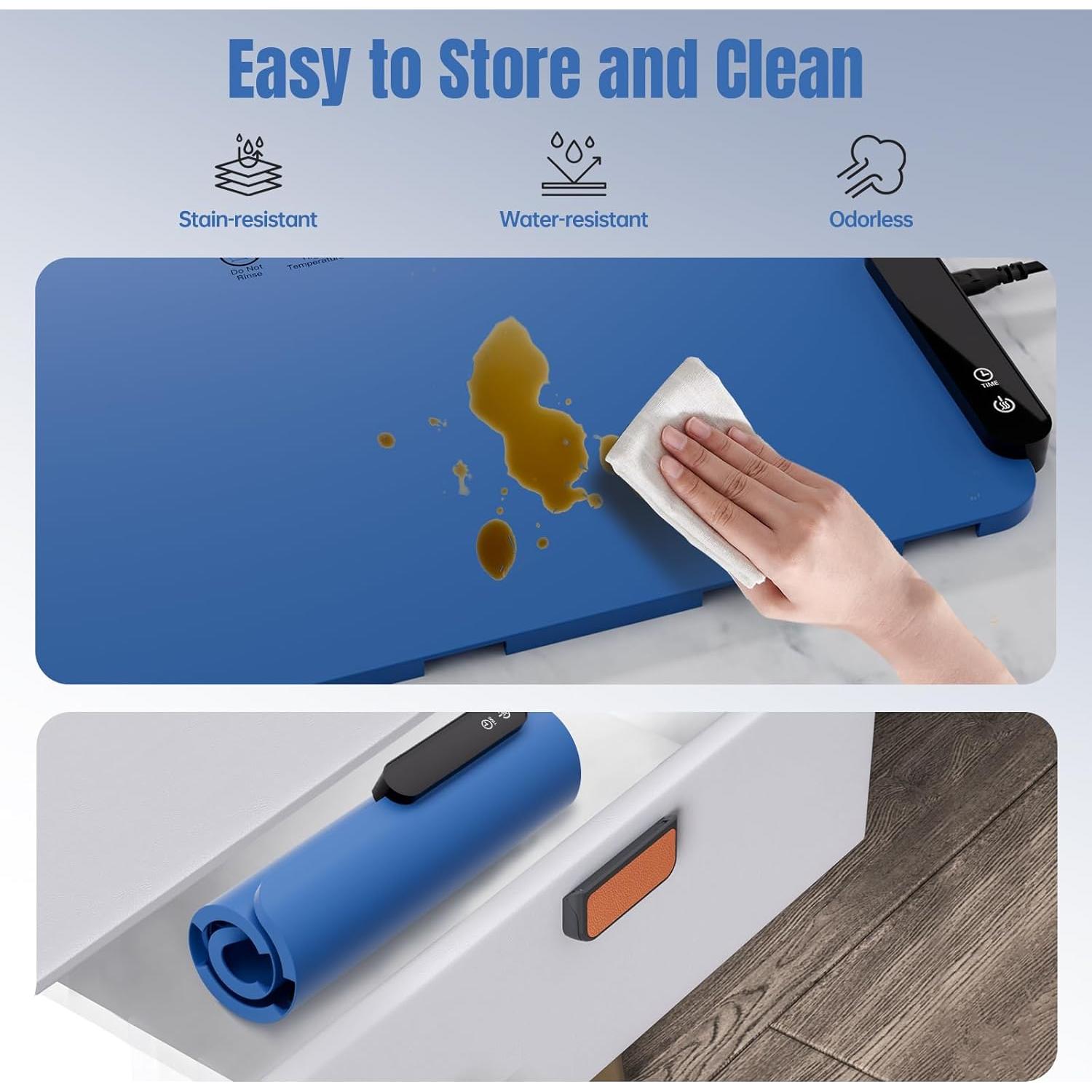 Bandeja Calentadora Eléctrica HASDSAGY 44.9x31.8cm 5 Temperaturas