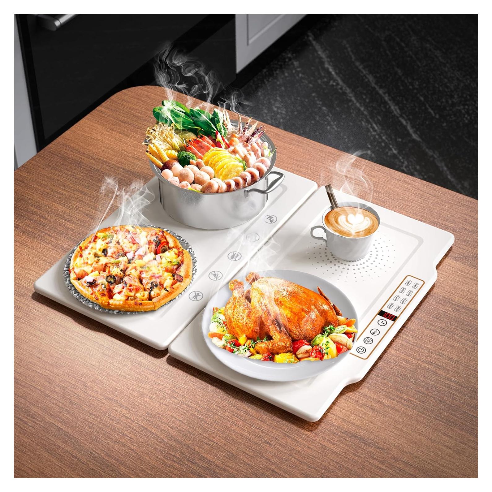 Bandeja de Calentamiento Eléctrica TOPRATED 43x38 cm Plegable