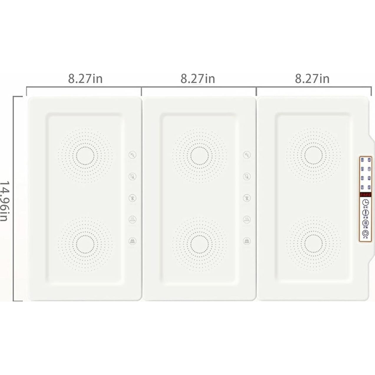 Bandeja de Calentamiento Eléctrica TOPRATED 43x38 cm Plegable