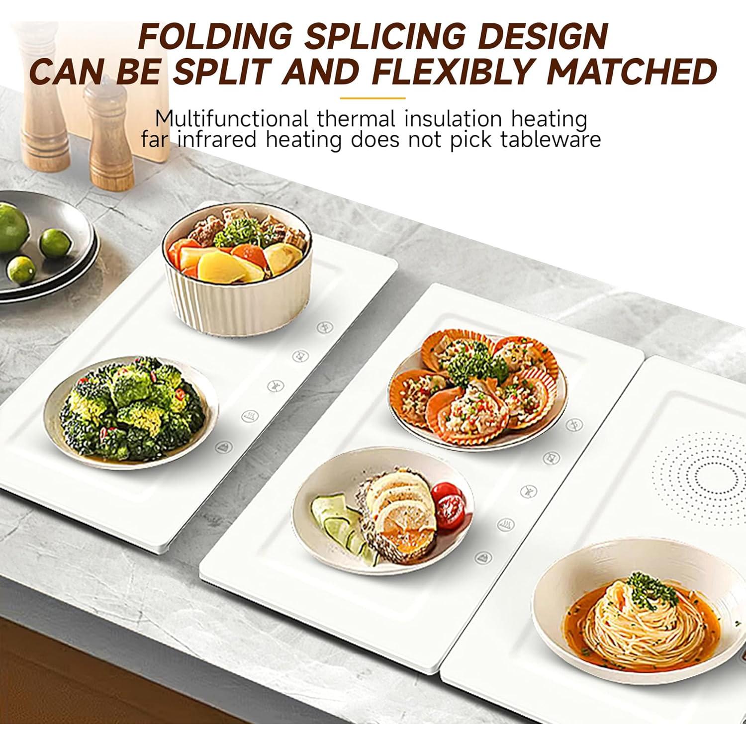 Bandeja de Calentamiento Eléctrica TOPRATED 43x38 cm Plegable