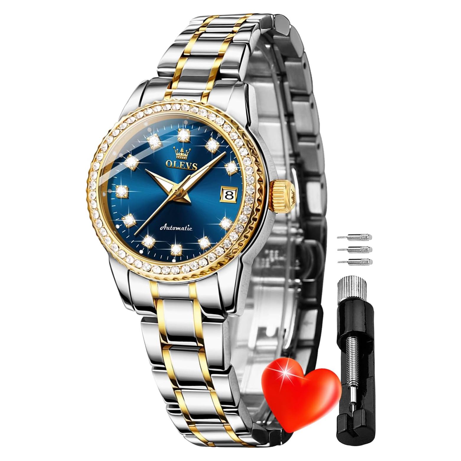 Reloj OLEVS Automático de Lujo para Mujeres con Diamantes