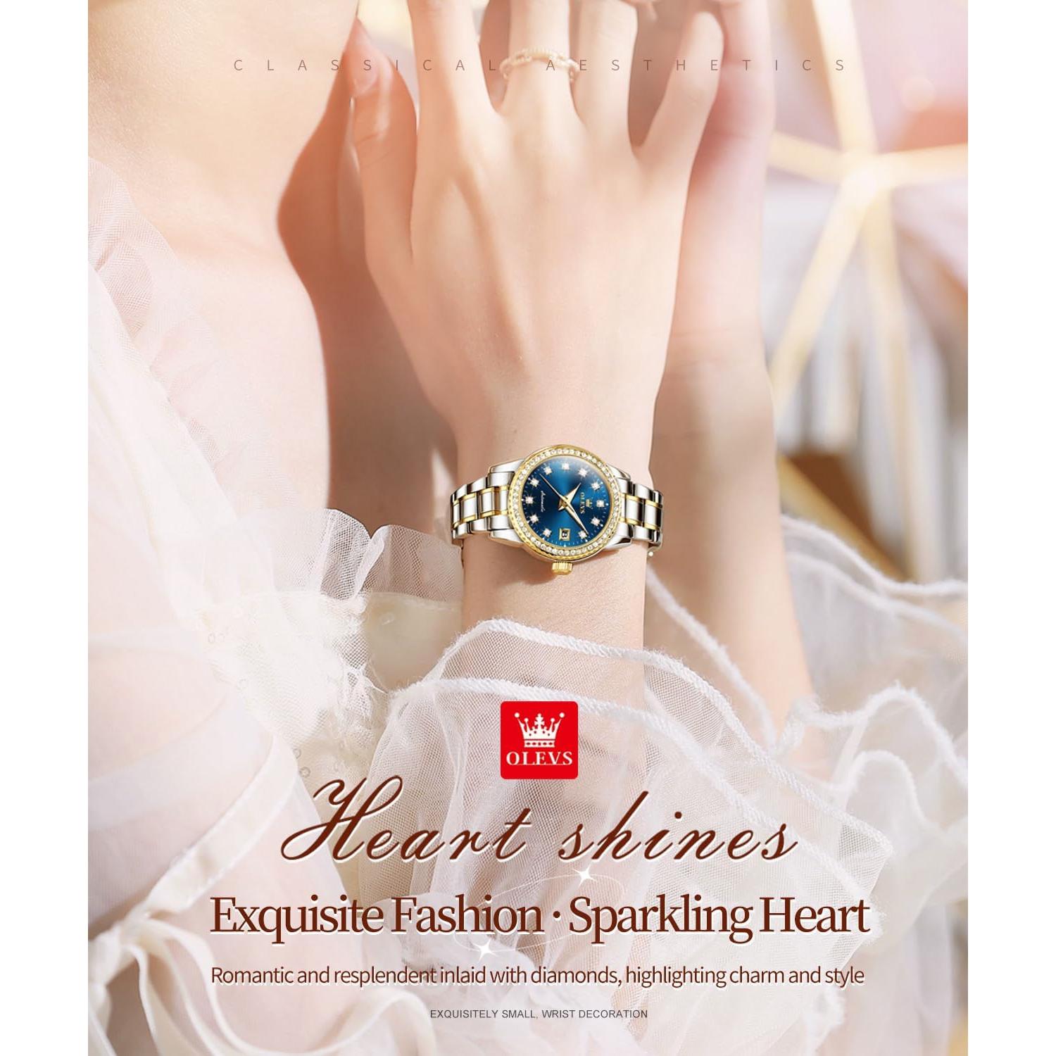 Reloj OLEVS Automático de Lujo para Mujeres con Diamantes