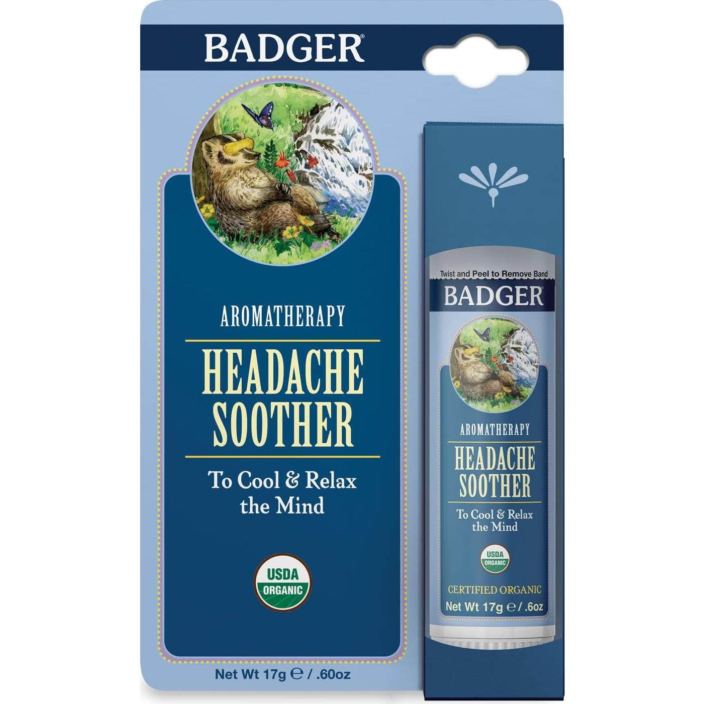 Bálsamo Alivio de Dolor de Cabeza Badger 17 ml Orgánico