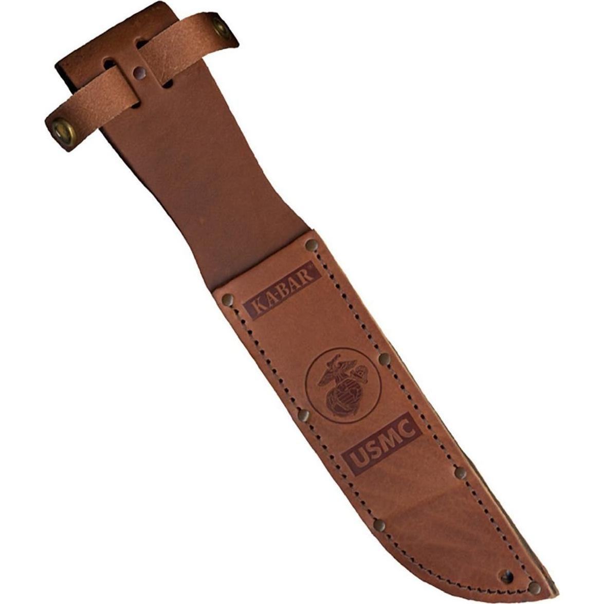 Cuchillo de Combate KA-BAR KA1217S-BRK con Funda de Cuero