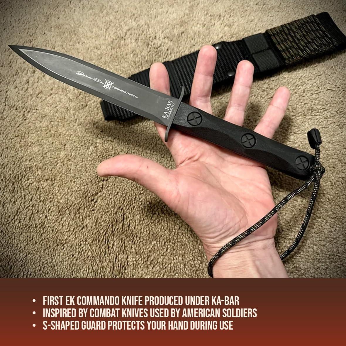 Cuchillo de combate KA-BAR EK44 con funda 32.1 cm