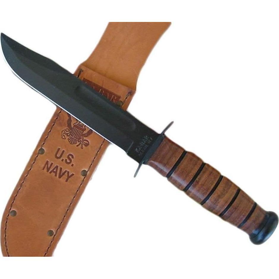Funda de cuero marrón KA-BAR para cuchillos de 17.78 cm