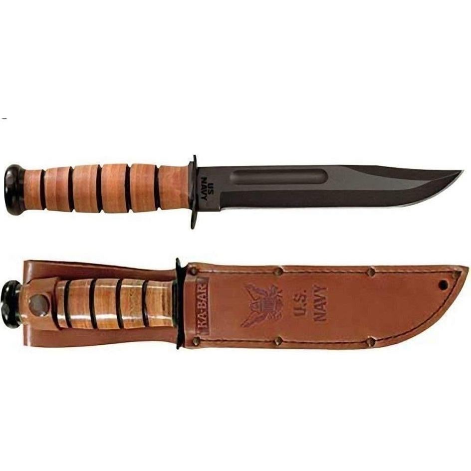 Funda de cuero marrón KA-BAR para cuchillos de 17.78 cm