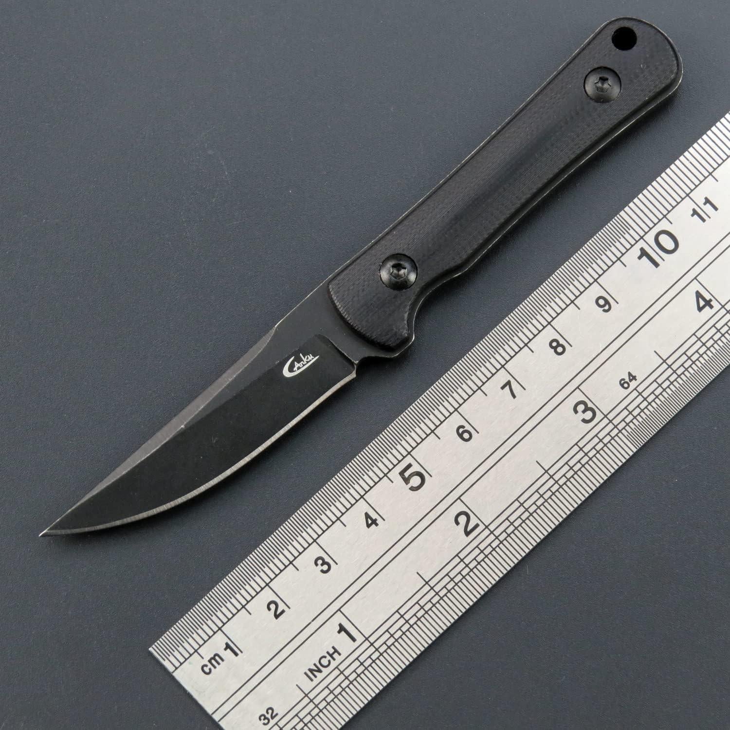 Cuchillo de Cuello EDC Ccanku C1296 Hoja 9Cr18Mov Negro